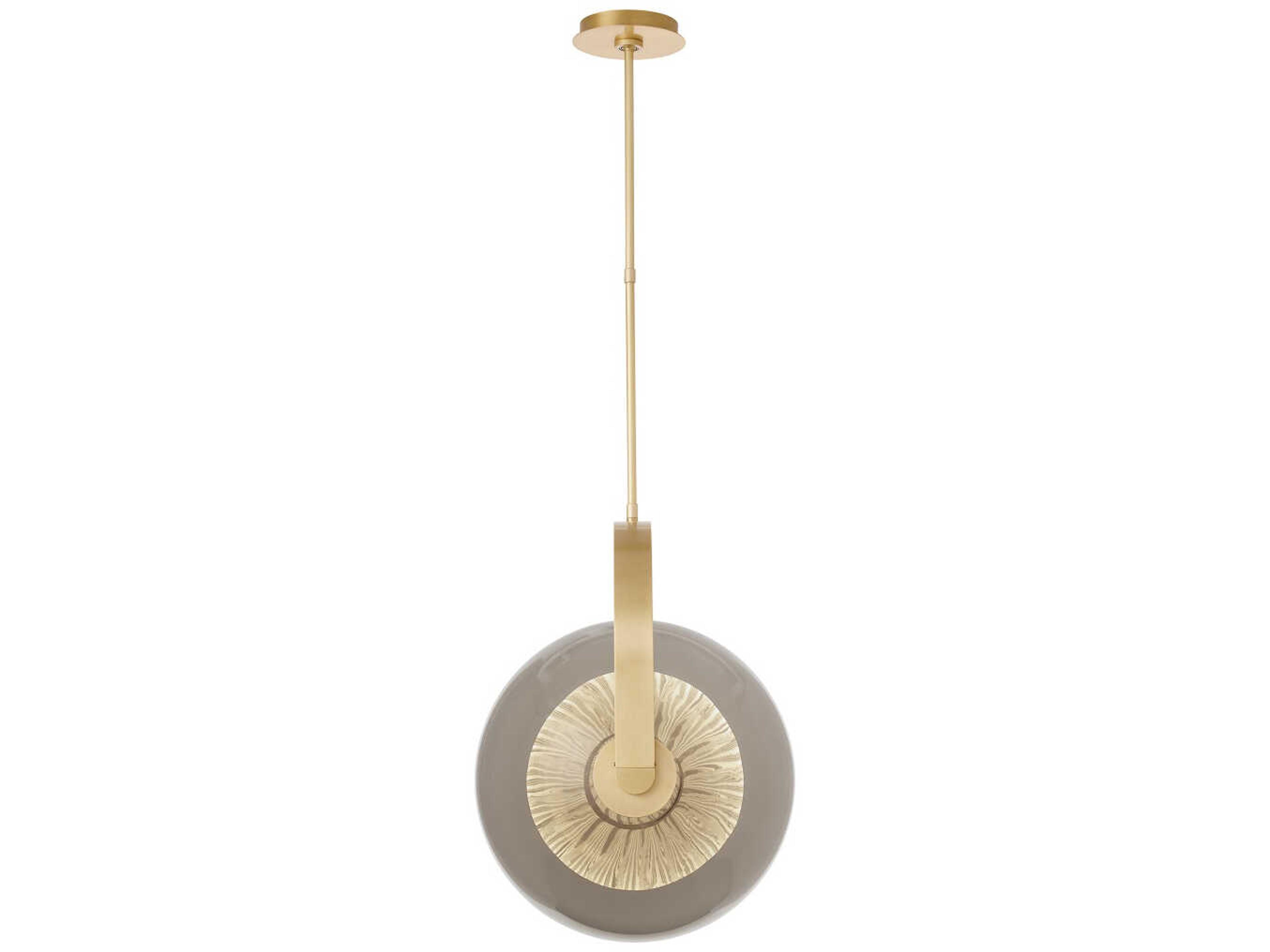 Visual Comfort Modern Fues 1-Light Natural Brass Globe Pendant