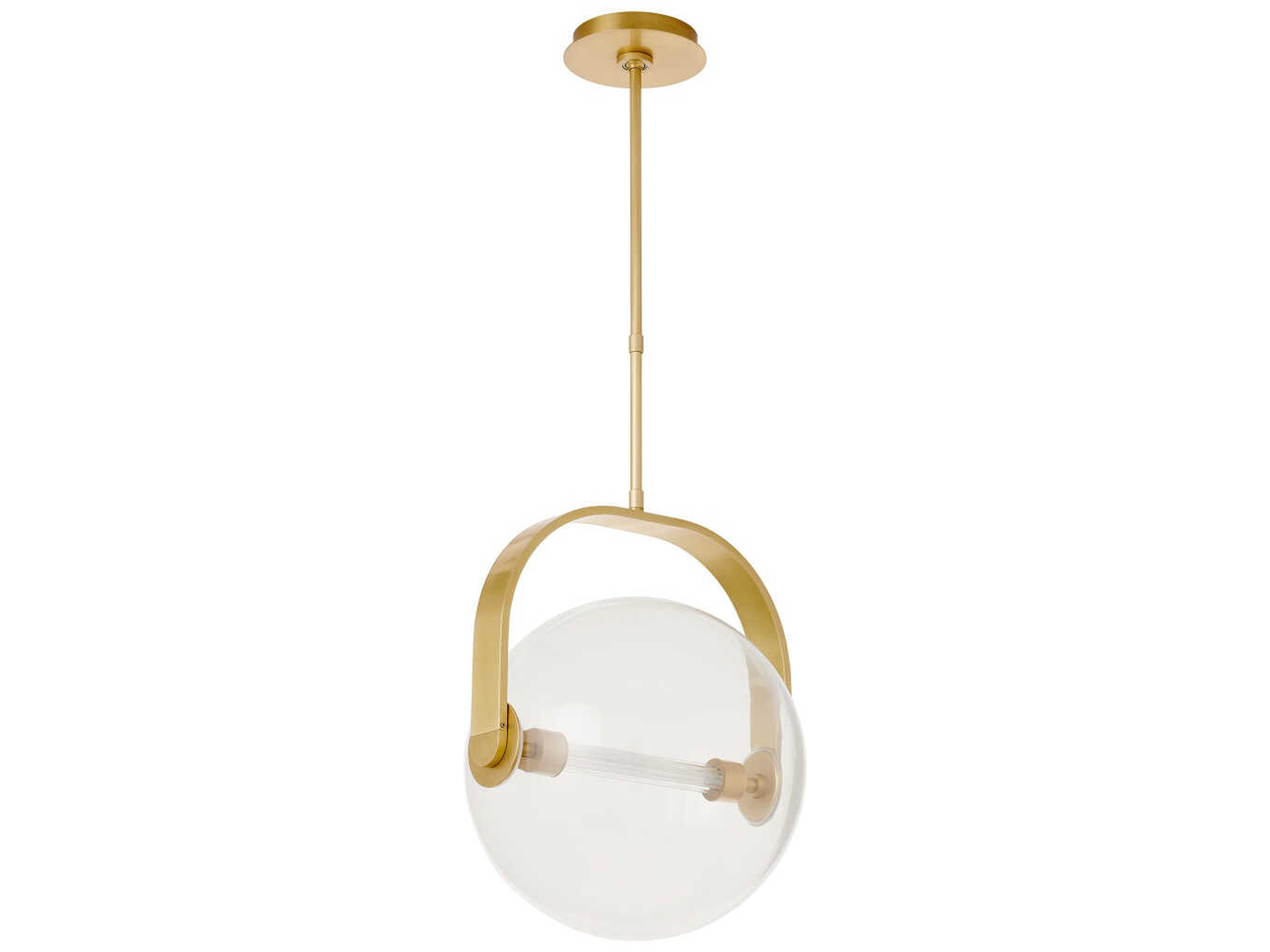 Visual Comfort Modern Fues 1-Light Natural Brass Globe Pendant