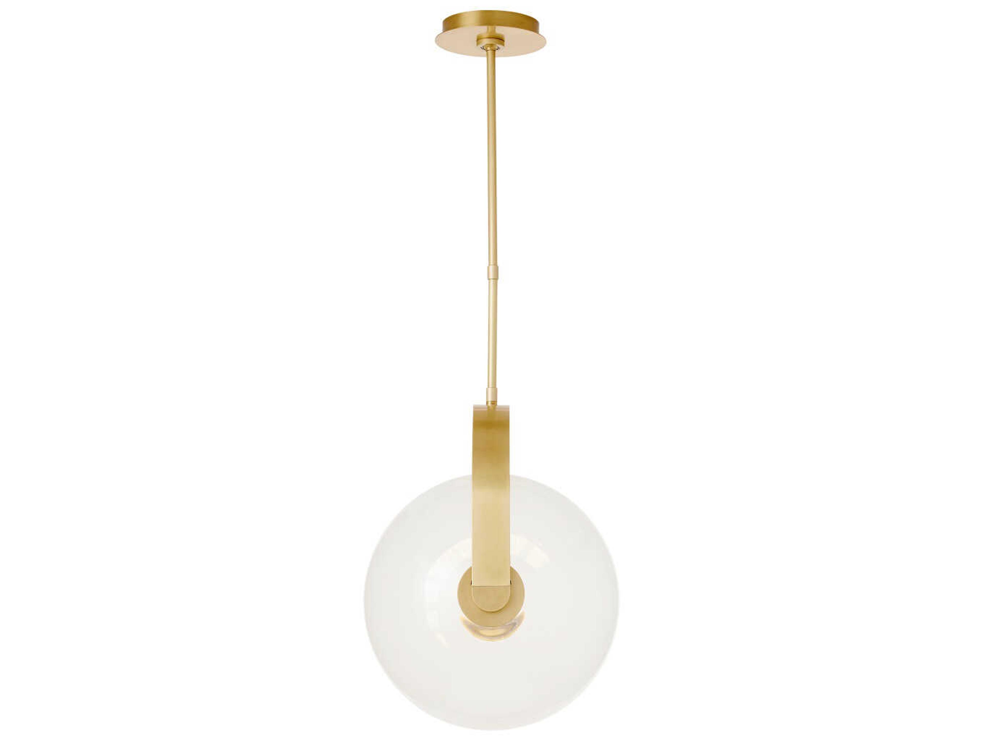 Visual Comfort Modern Fues 1-Light Natural Brass Globe Pendant
