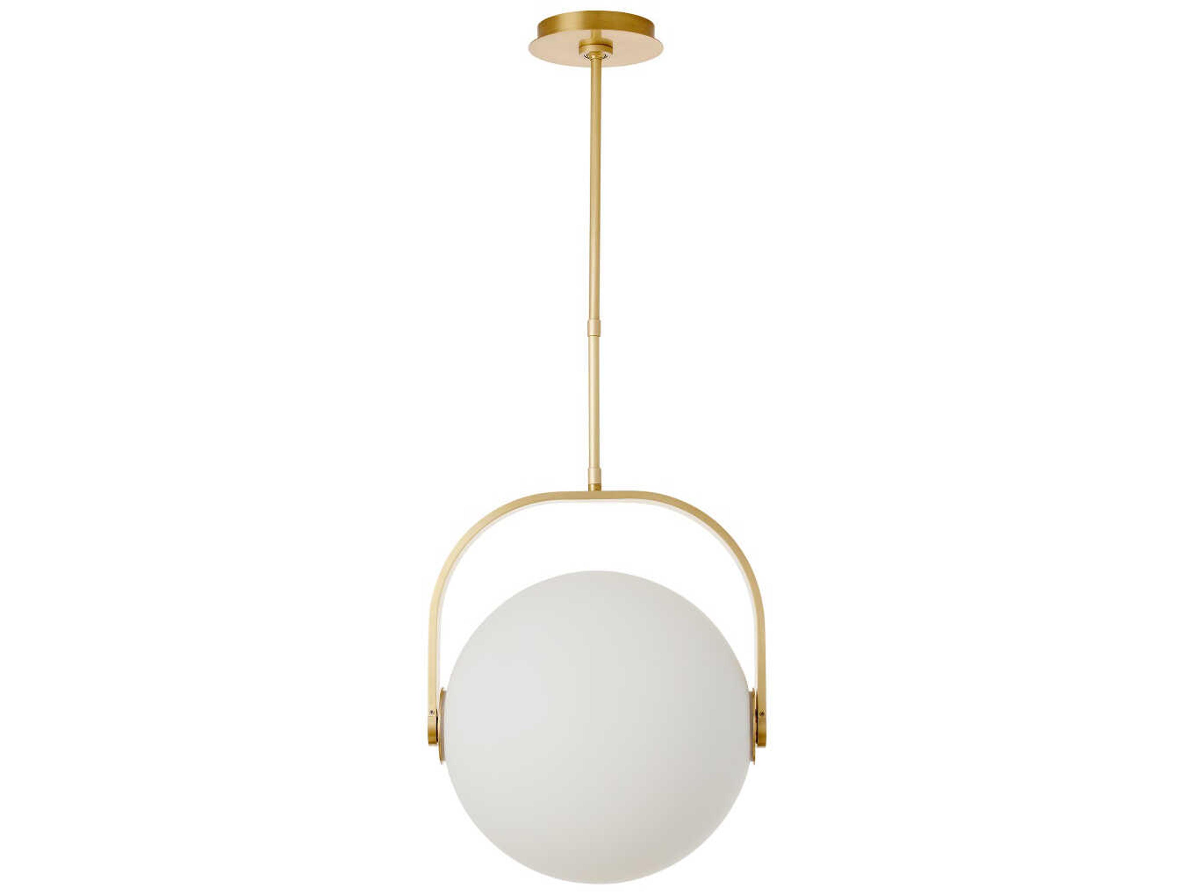 Visual Comfort Modern Fues 1-Light Natural Brass Globe Pendant