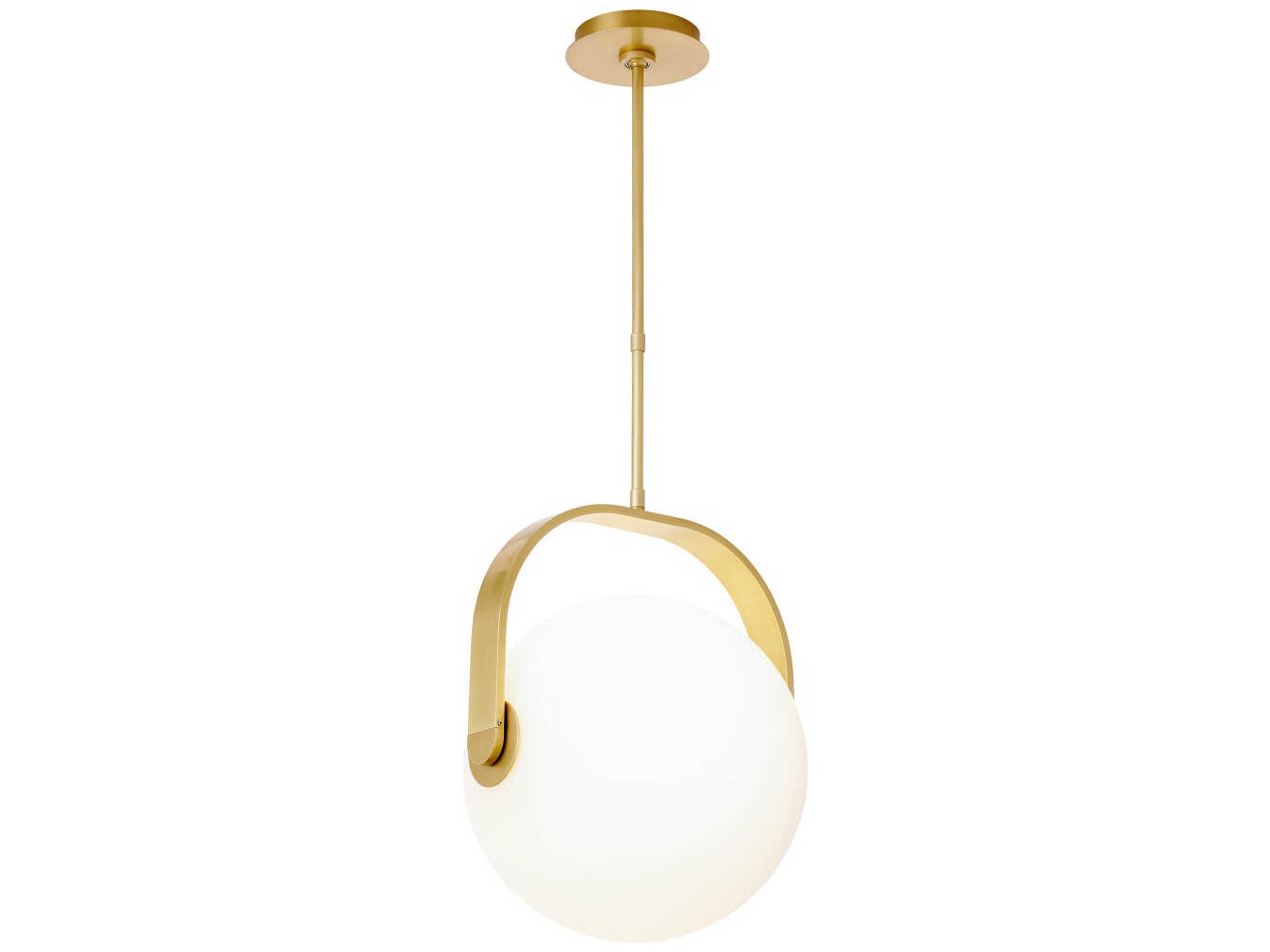 Visual Comfort Modern Fues 1-Light Natural Brass Globe Pendant