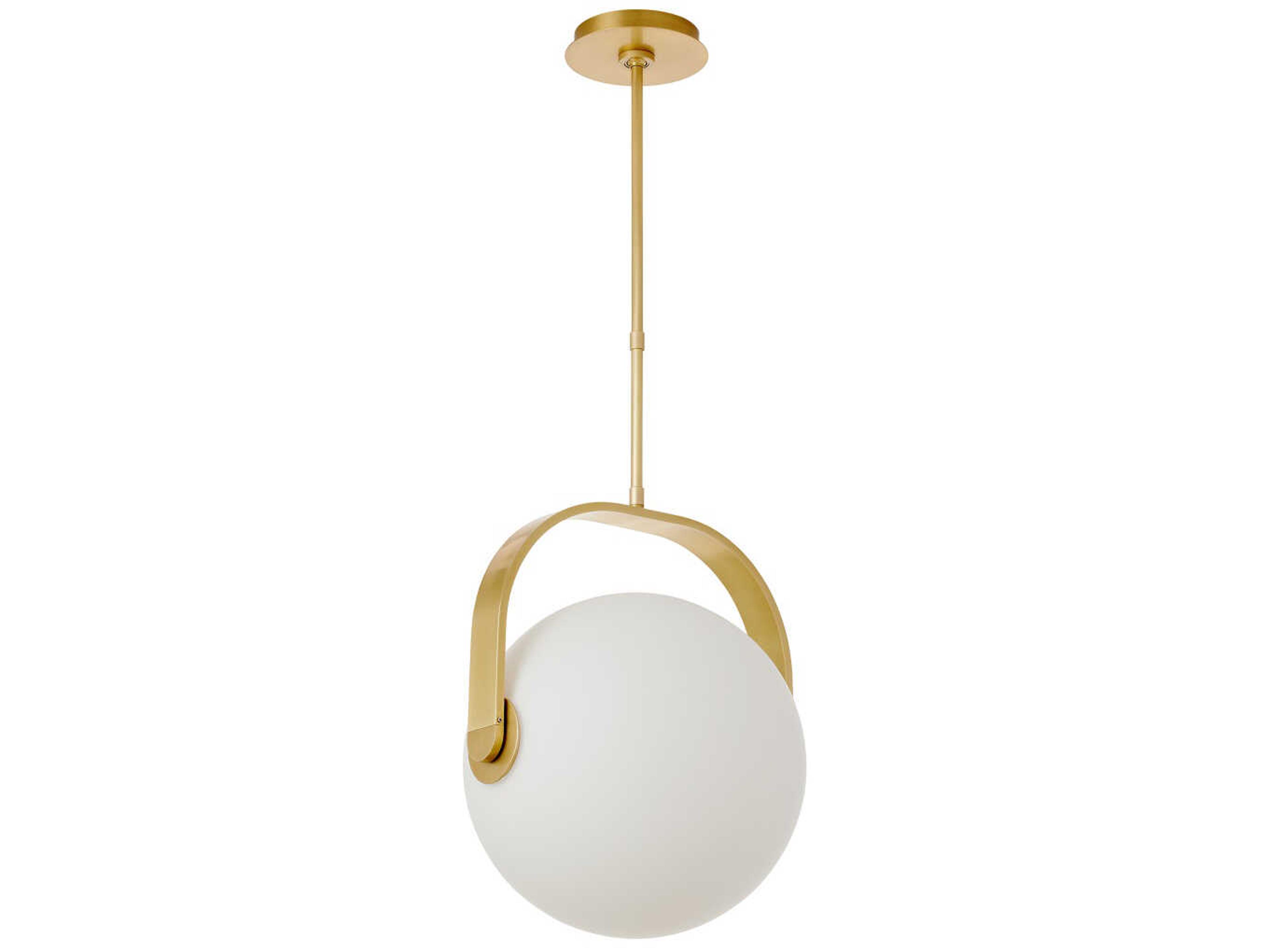 Visual Comfort Modern Fues 1-Light Natural Brass Globe Pendant