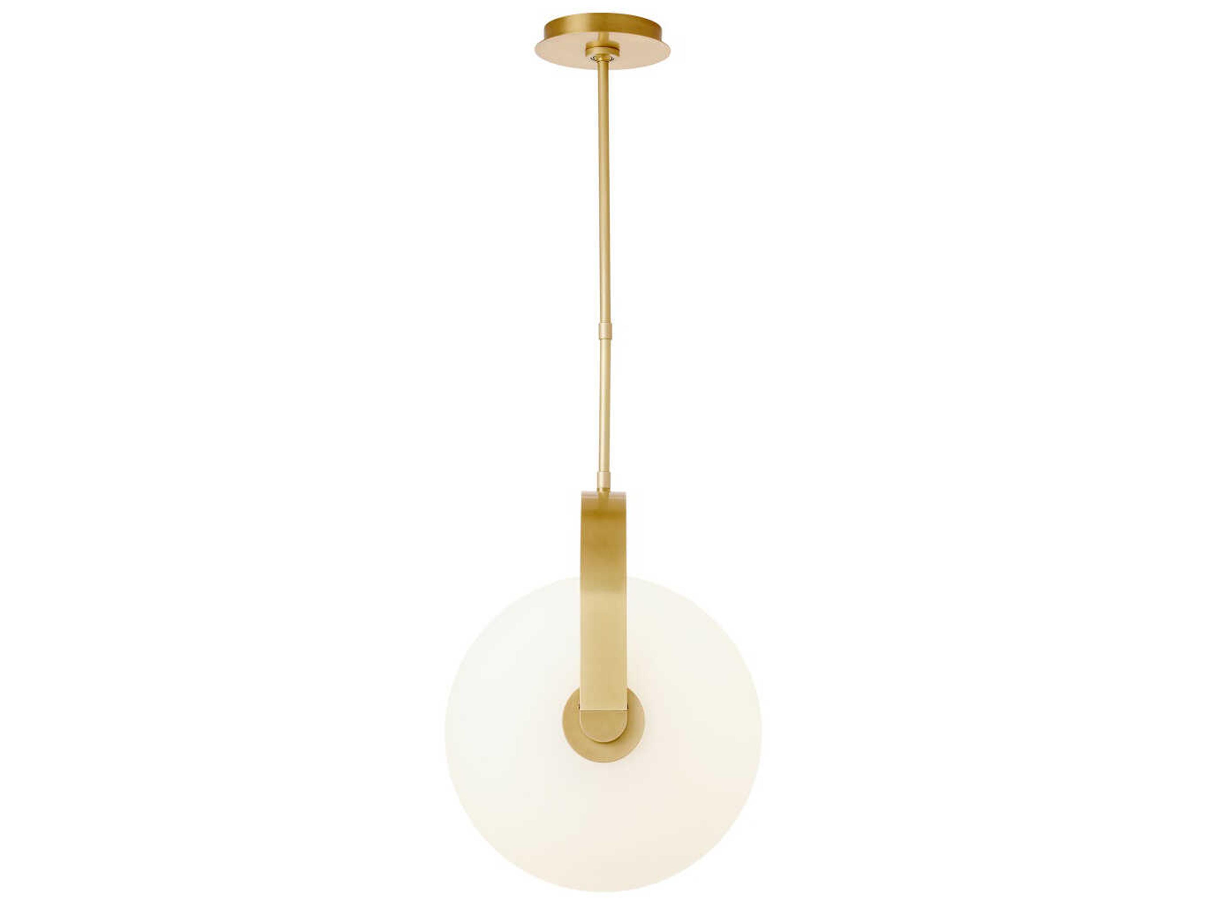 Visual Comfort Modern Fues 1-Light Natural Brass Globe Pendant
