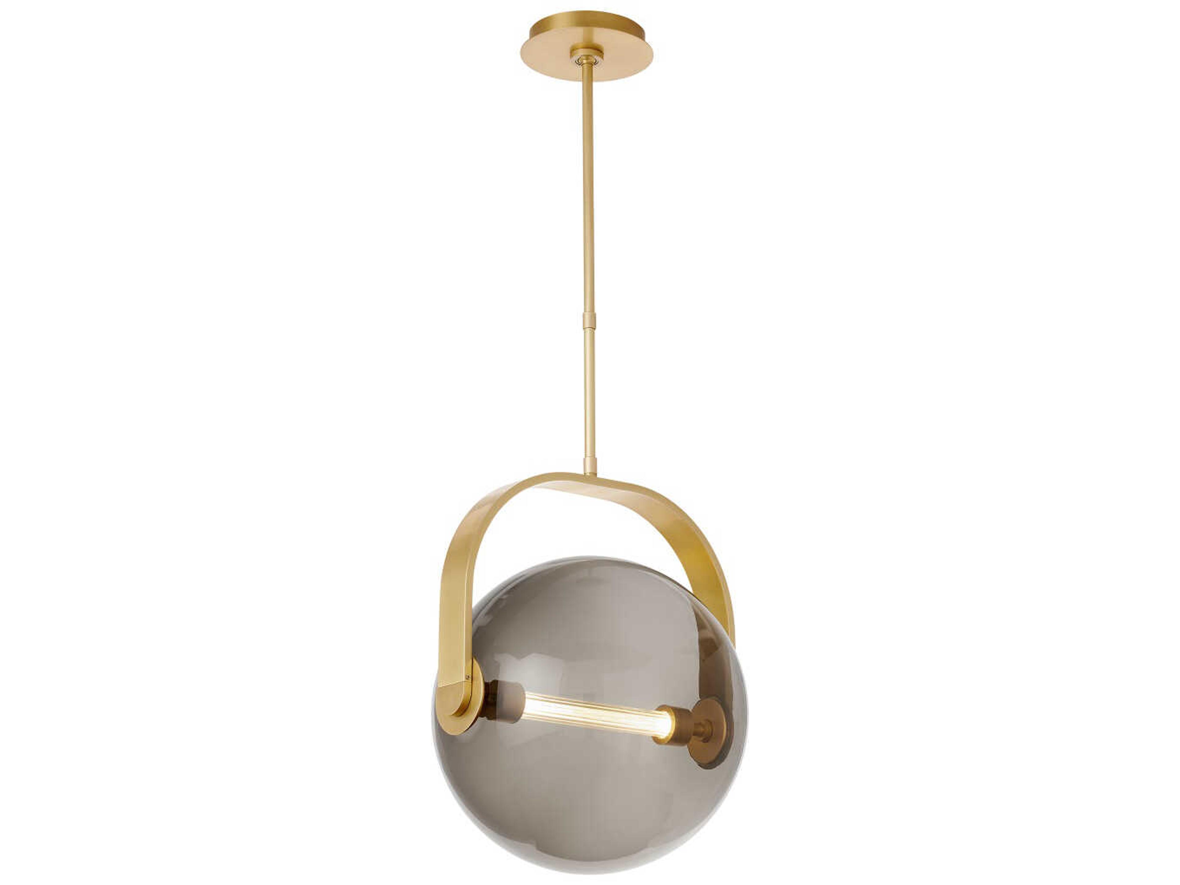 Visual Comfort Modern Fues 1-Light Natural Brass Globe Pendant