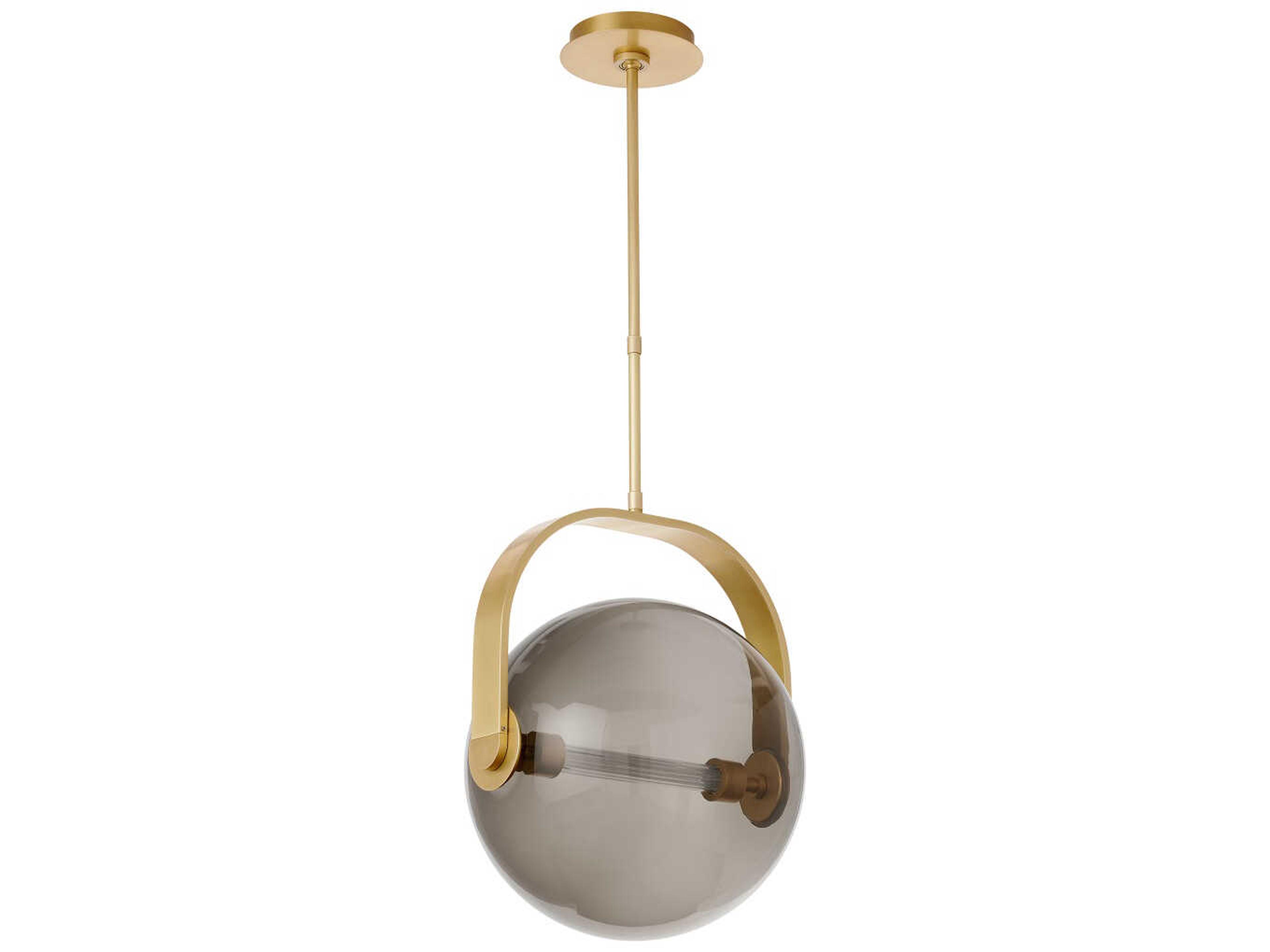 Visual Comfort Modern Fues 1-Light Natural Brass Globe Pendant