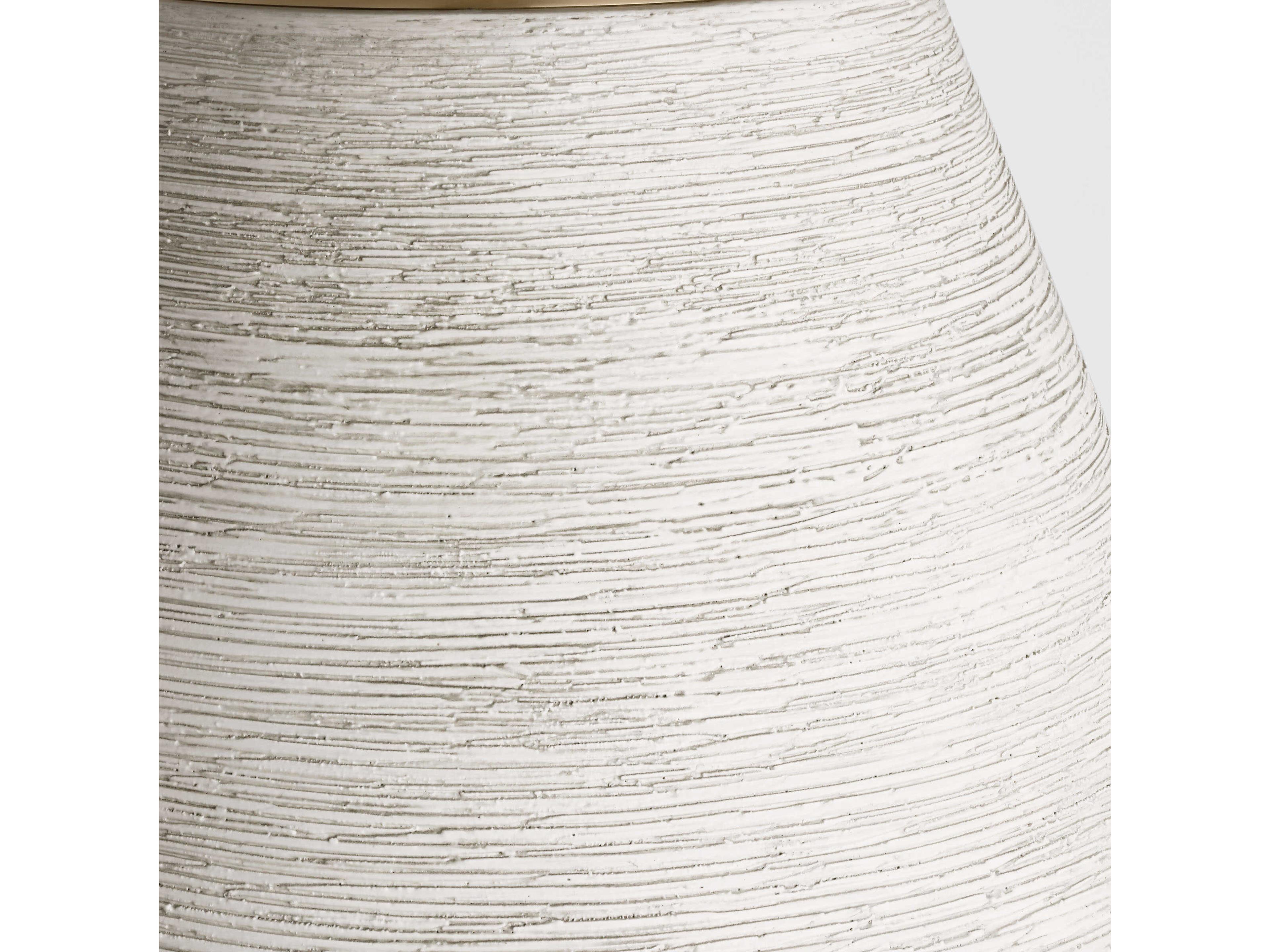 Visual Comfort Modern Karam 1-Light Cream Natural Brass White Empire Pendant