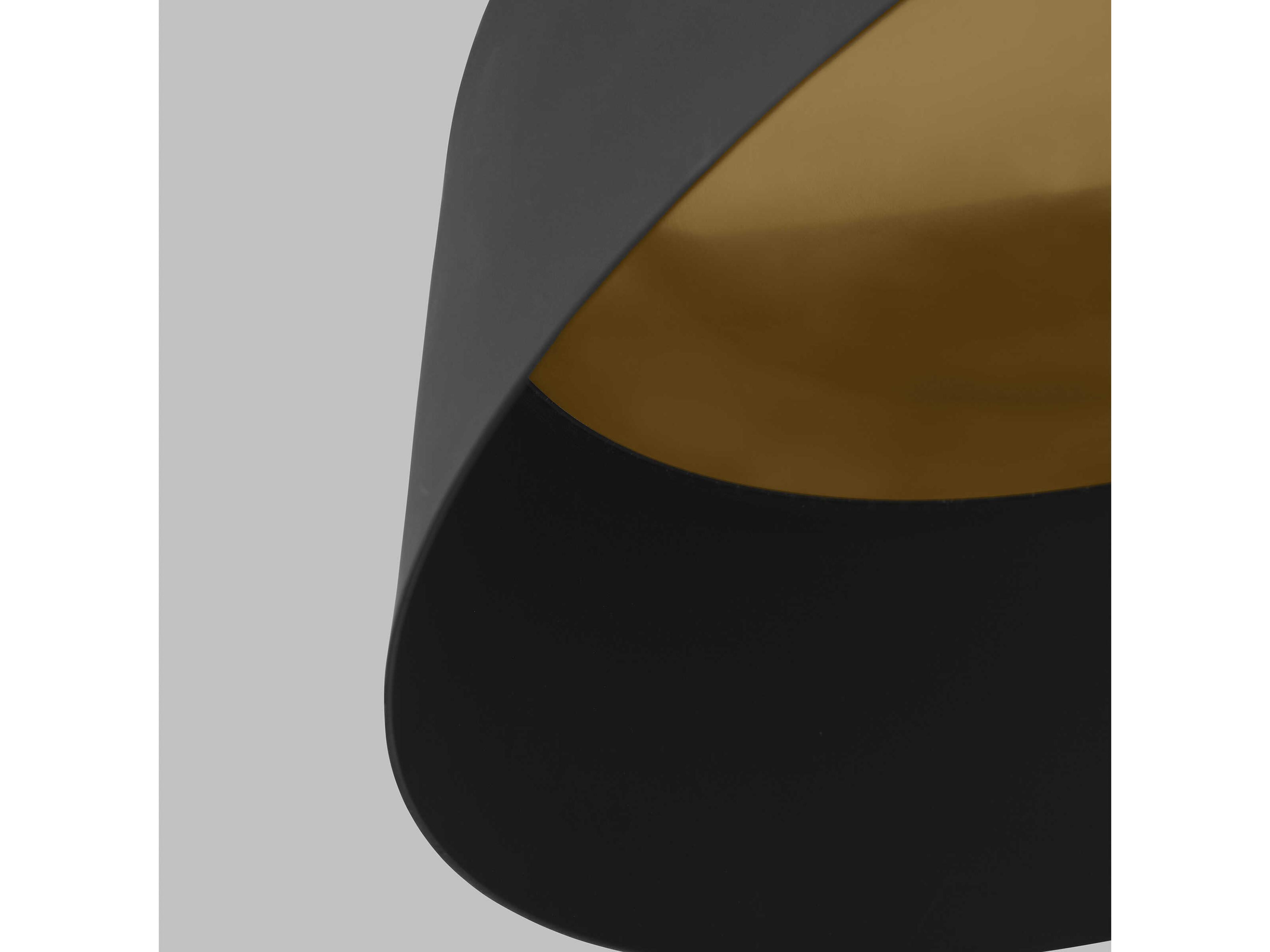 Visual Comfort Modern Forge 1-Light Black Natural Brass Pendant