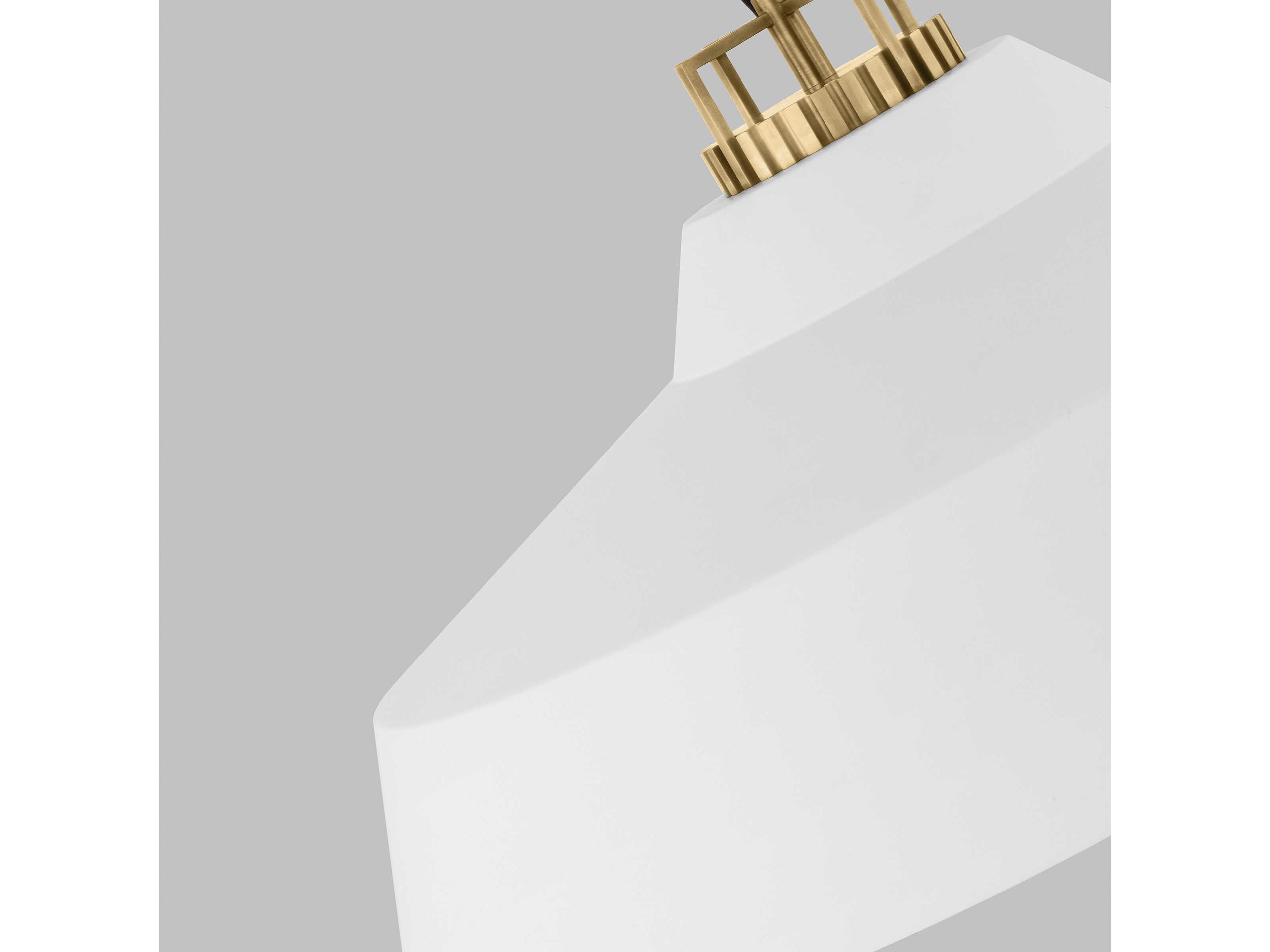 Visual Comfort Modern Forge 1-Light White Natural Brass Pendant