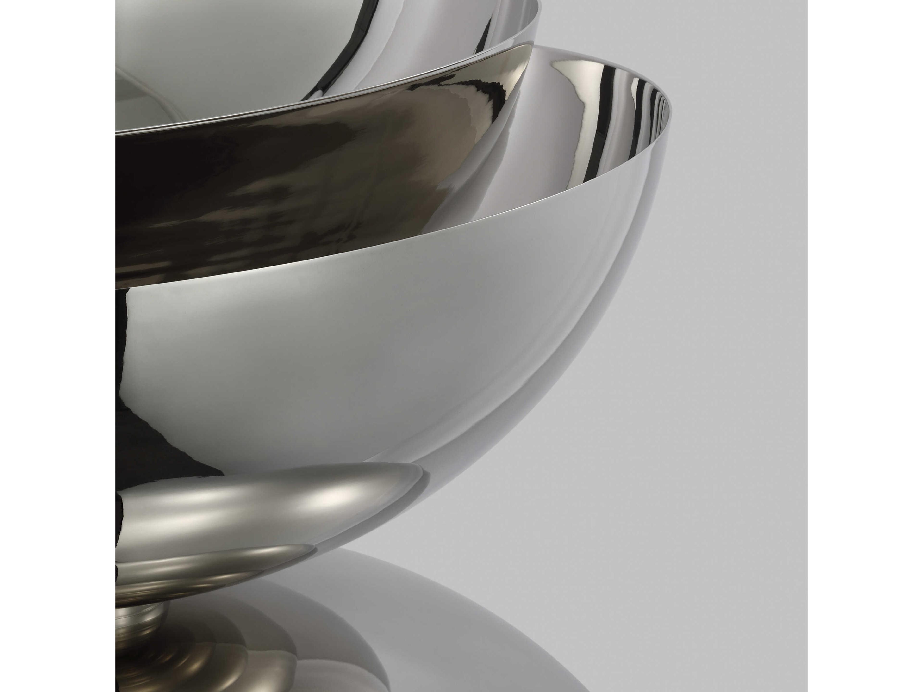 Visual Comfort Modern Shanti 2-Light Polished Nickel Dome Pendant