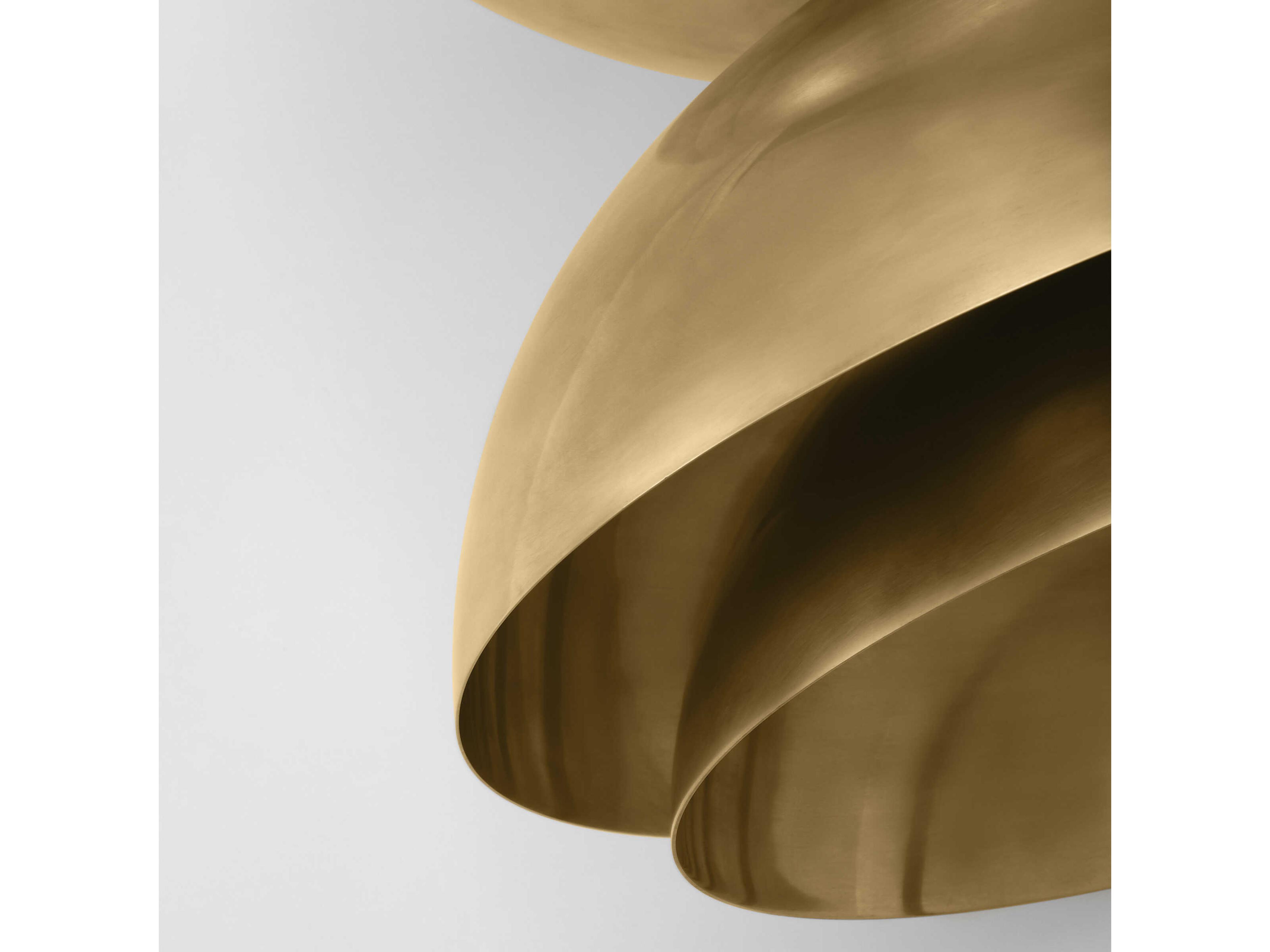 Visual Comfort Modern Shanti 2-Light Natural Brass Dome Pendant