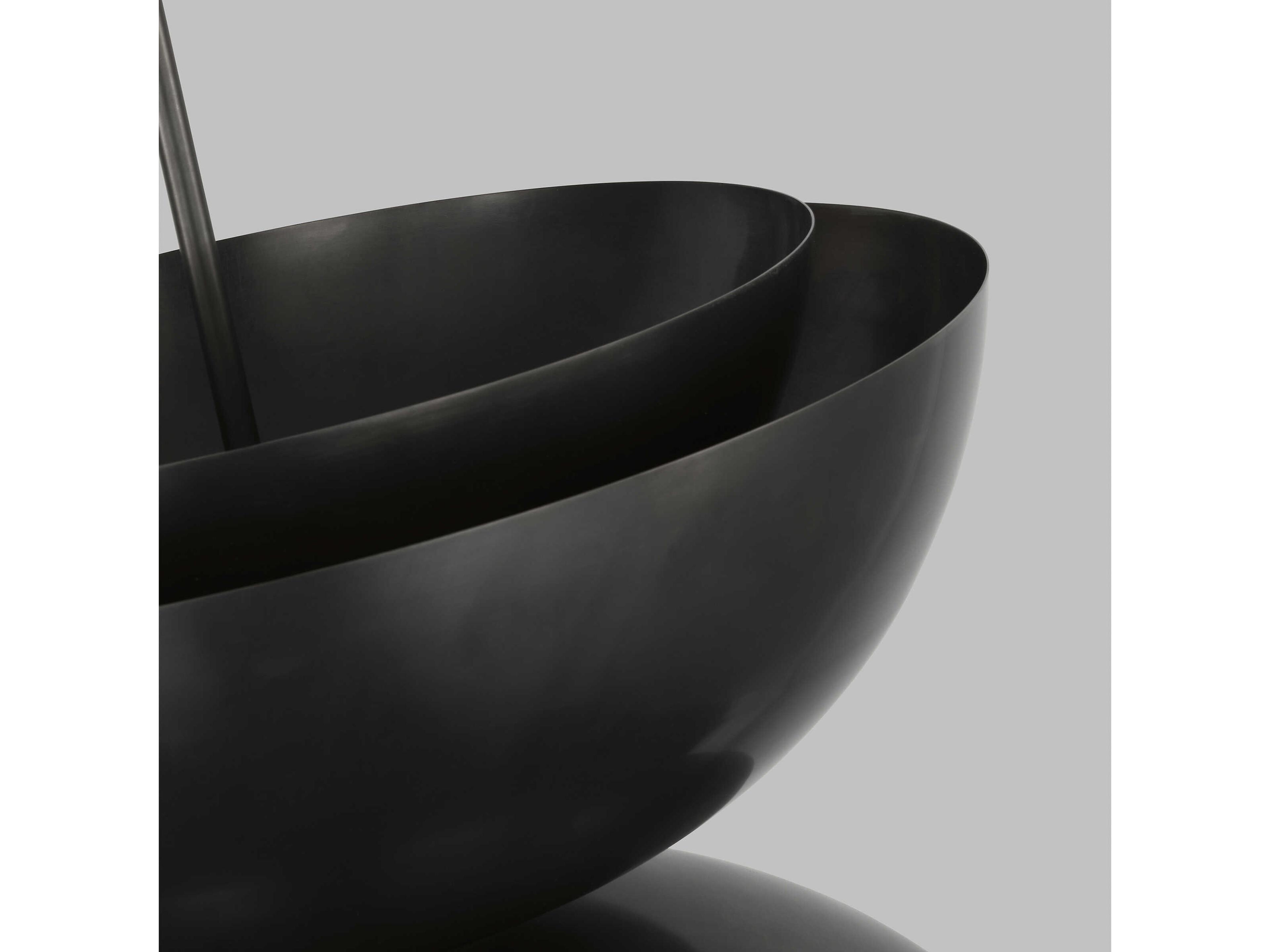 Visual Comfort Modern Shanti 2-Light Dark Bronze Black Dome Pendant