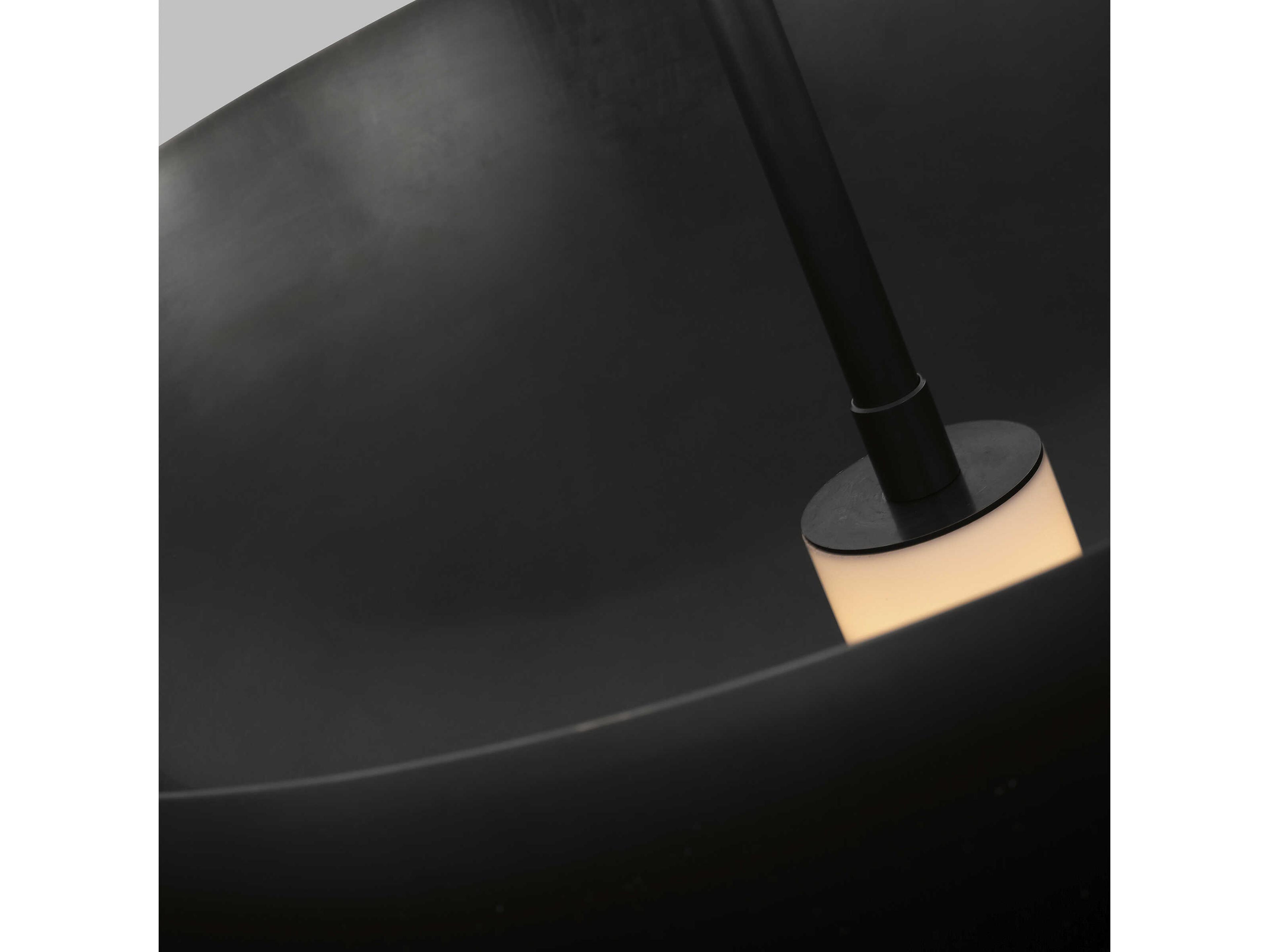 Visual Comfort Modern Shanti 2-Light Dark Bronze Black Dome Pendant