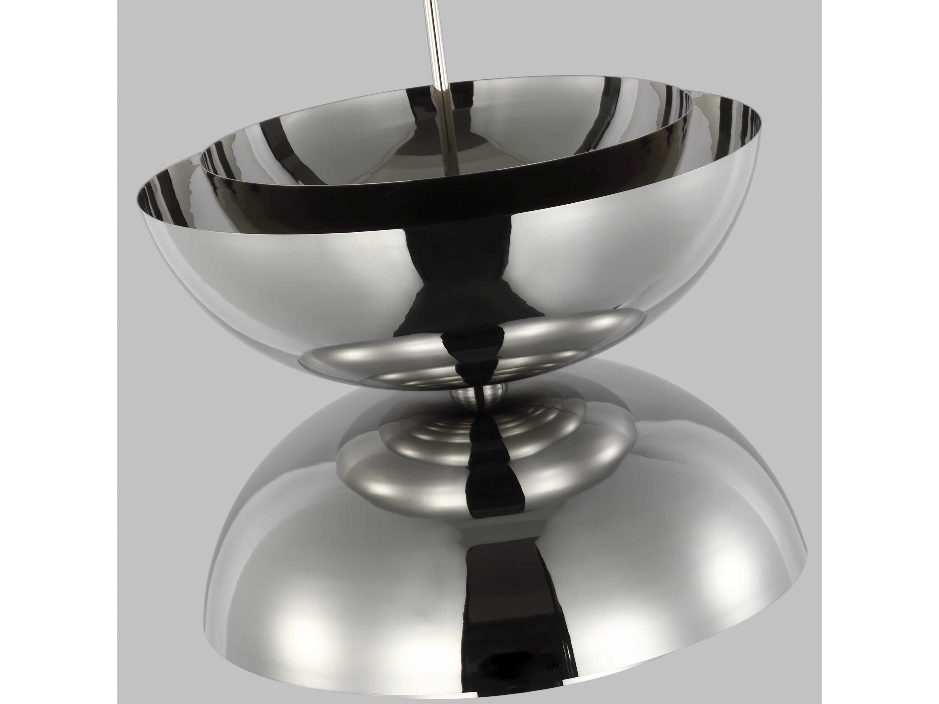 Visual Comfort Modern Shanti 2-Light Polished Nickel Dome Pendant