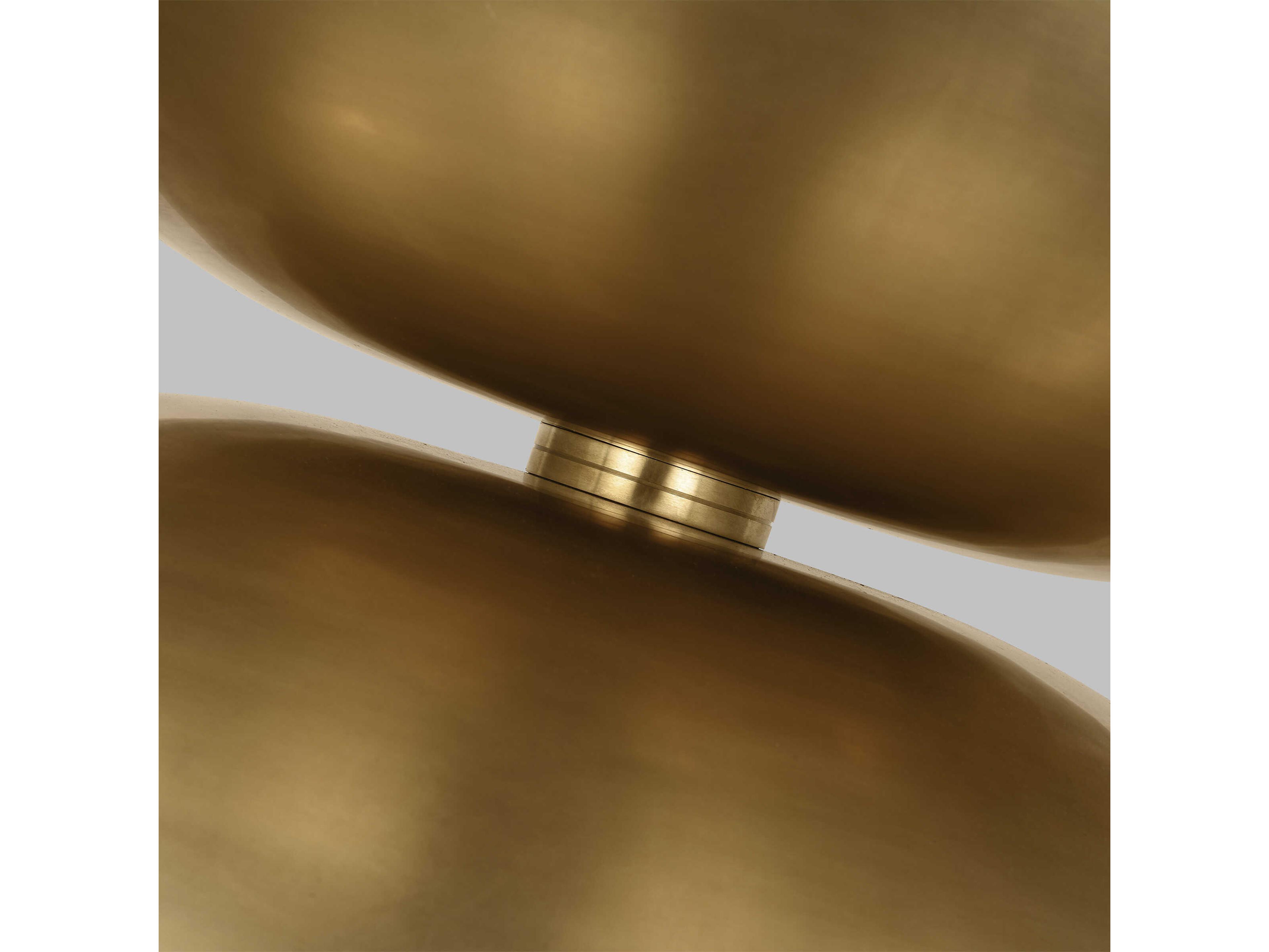 Visual Comfort Modern Shanti 2-Light Natural Brass Dome Pendant