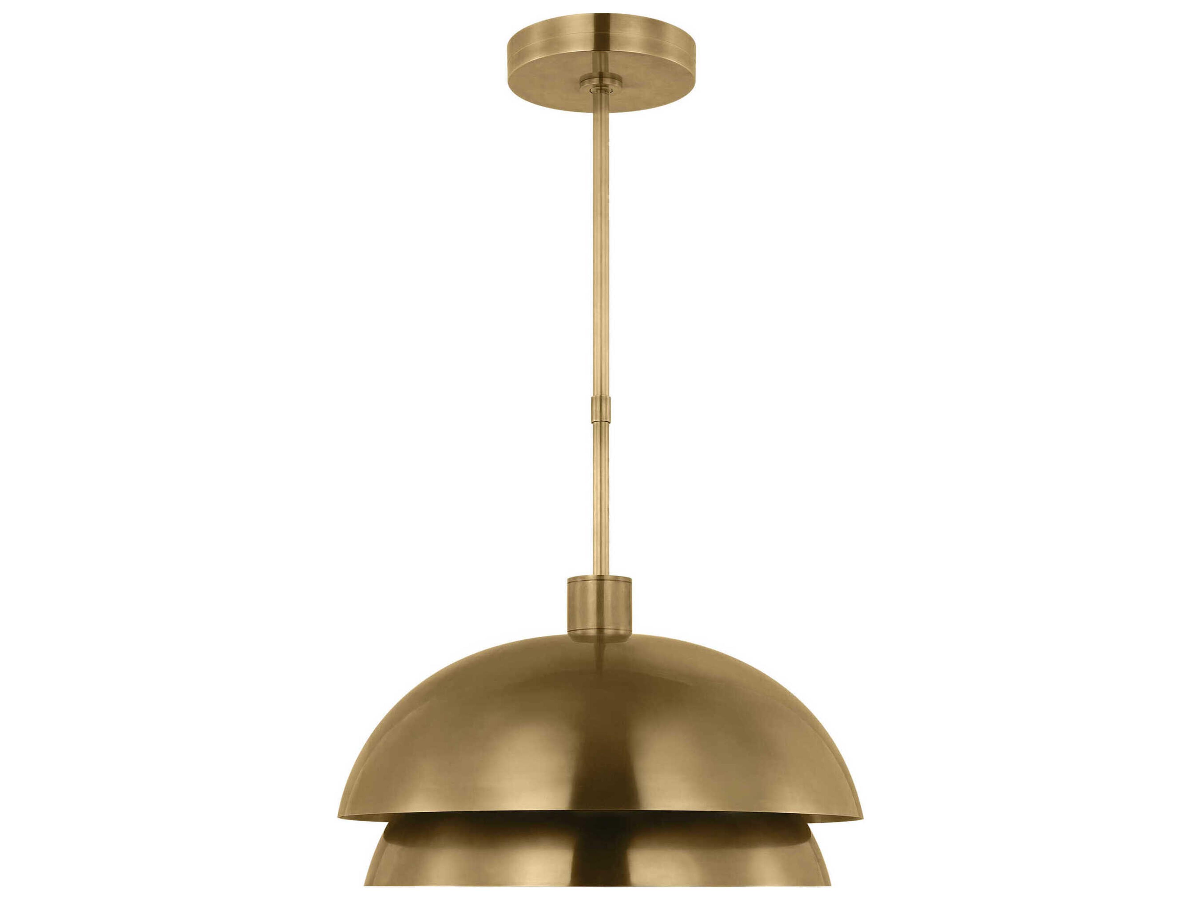Shanti 1-Light Natural Brass Dome Pendant