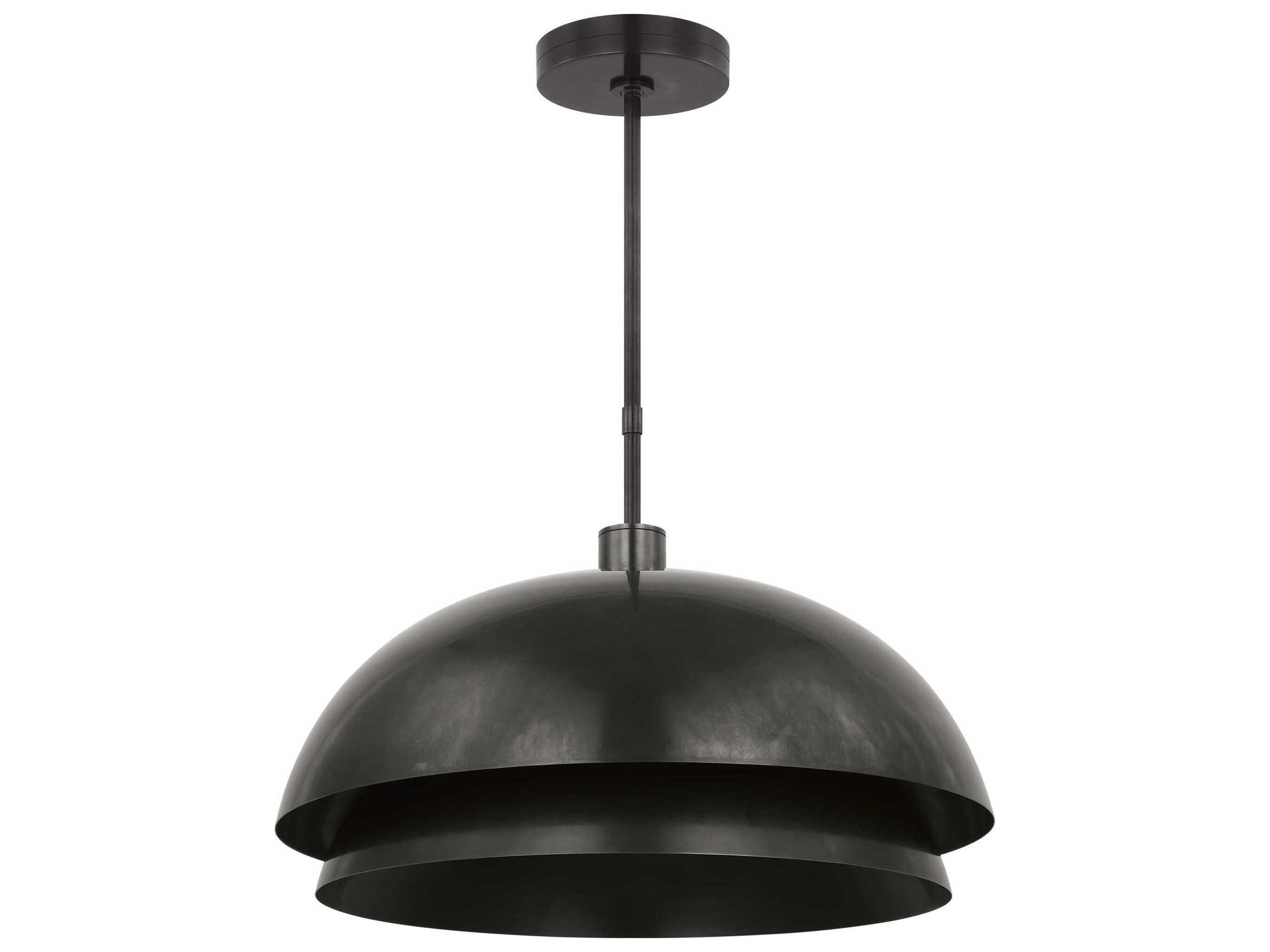 Visual Comfort Modern Shanti 1-Light Dark Bronze Dome Pendant
