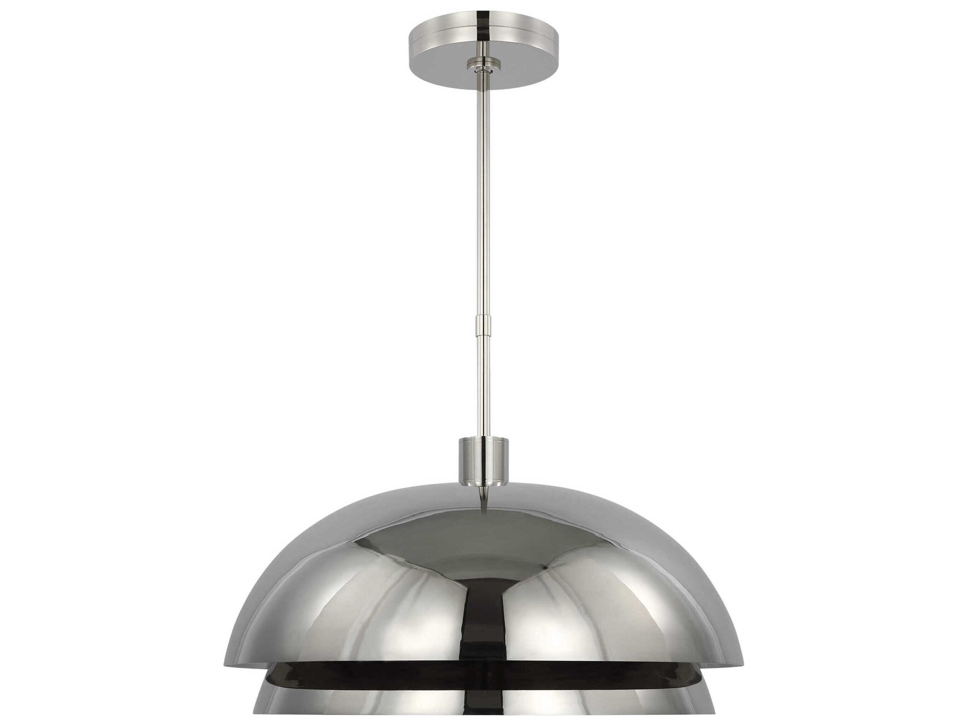 Shanti 1-Light Polished Nickel Dome Pendant