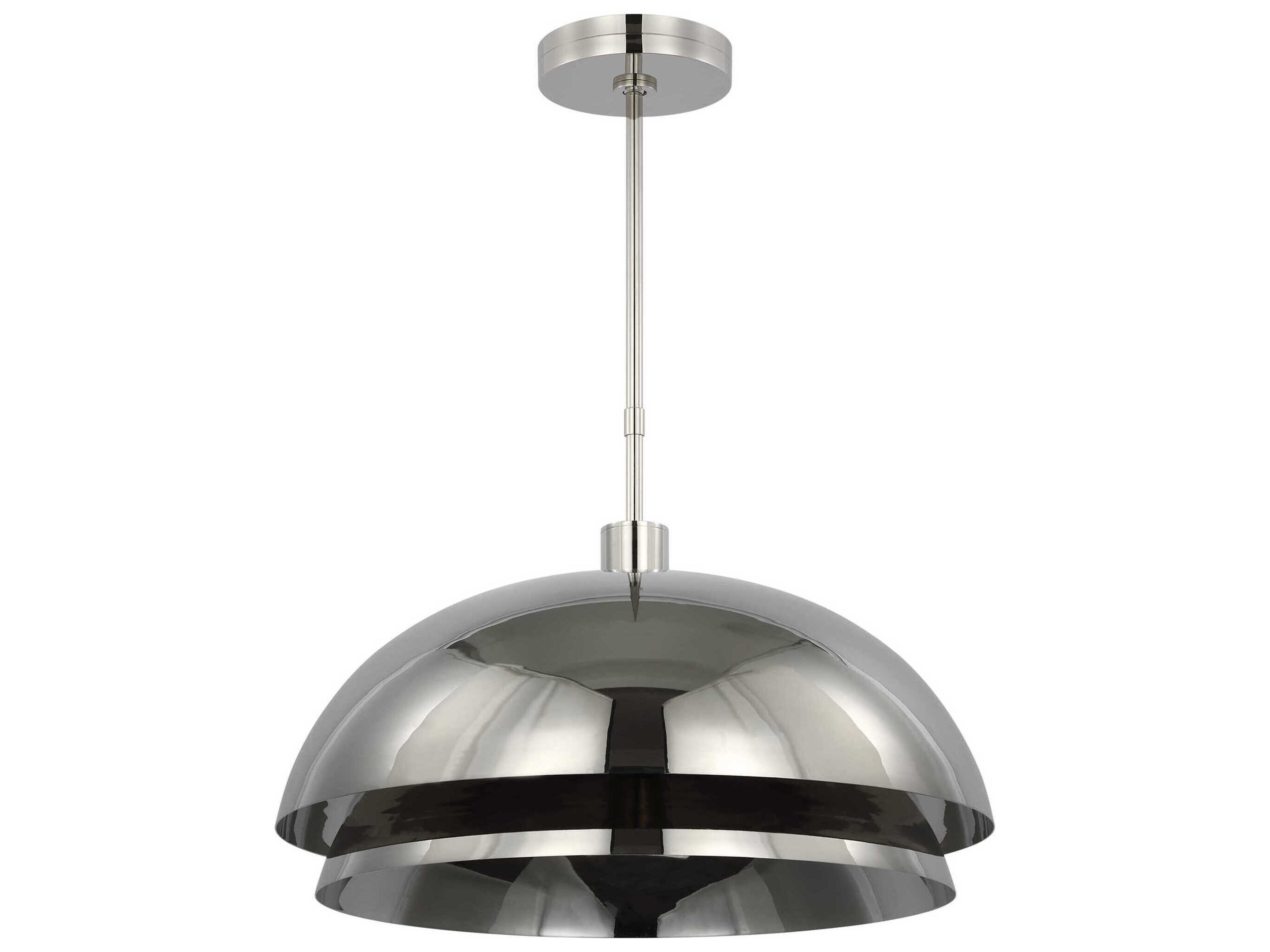 Visual Comfort Modern Shanti 1-Light Polished Nickel Dome Pendant