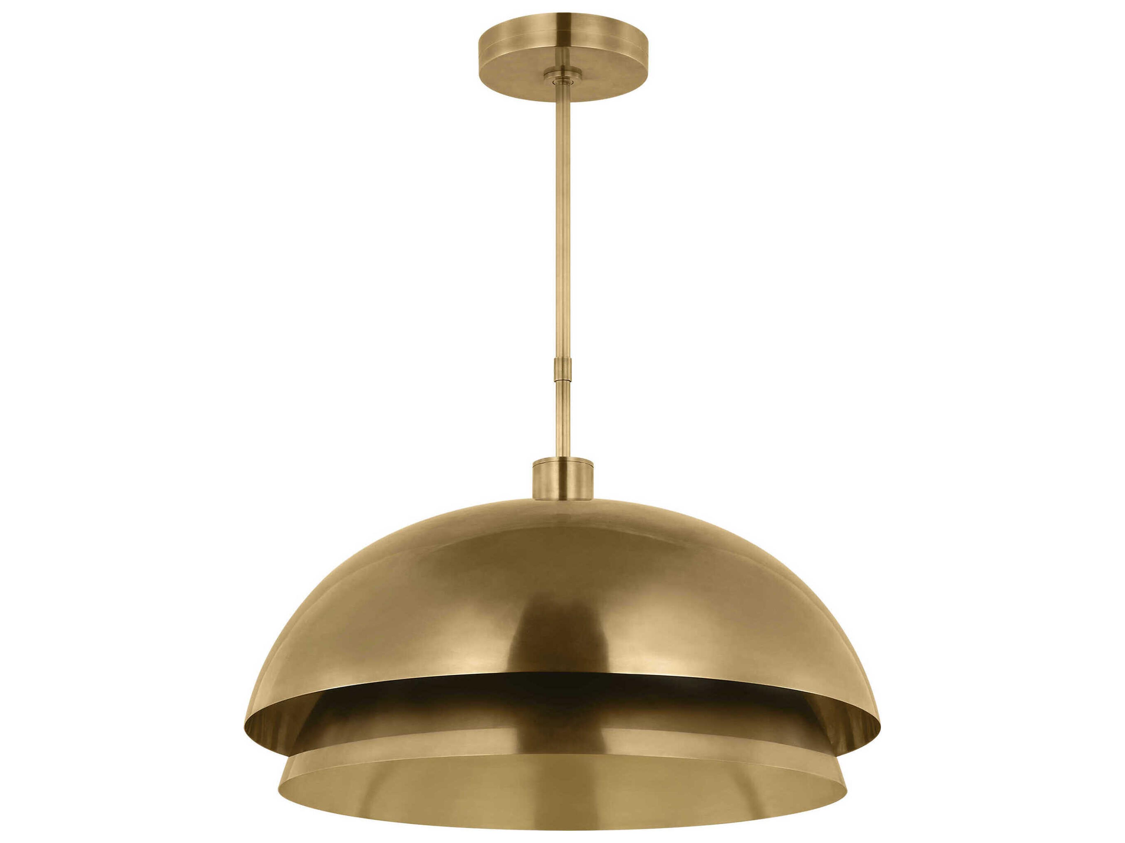 Visual Comfort Modern Shanti 1-Light Natural Brass Dome Pendant