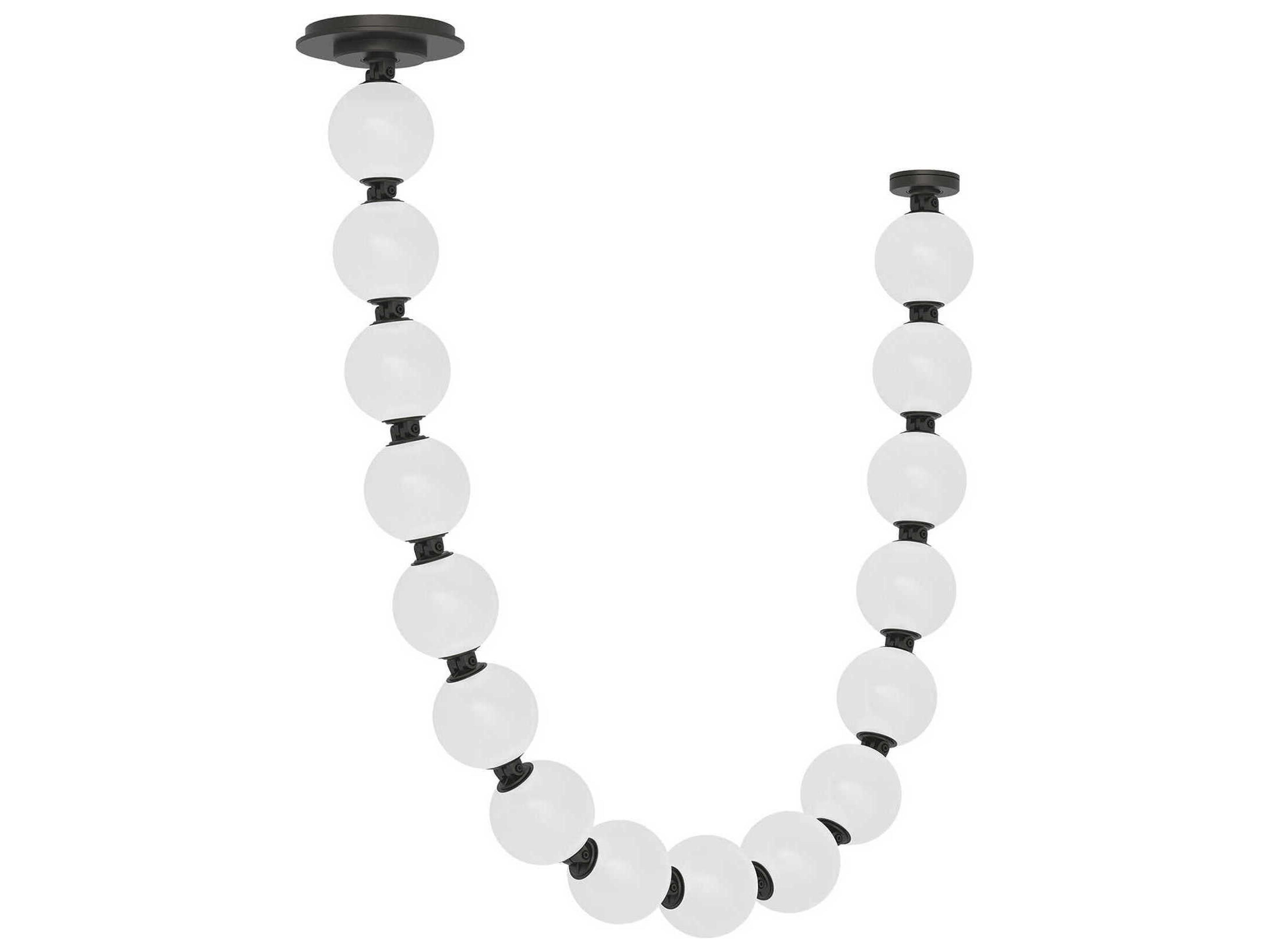 Visual Comfort Modern Perle 1-Light Dark Bronze Globe Linear Mini Pendant