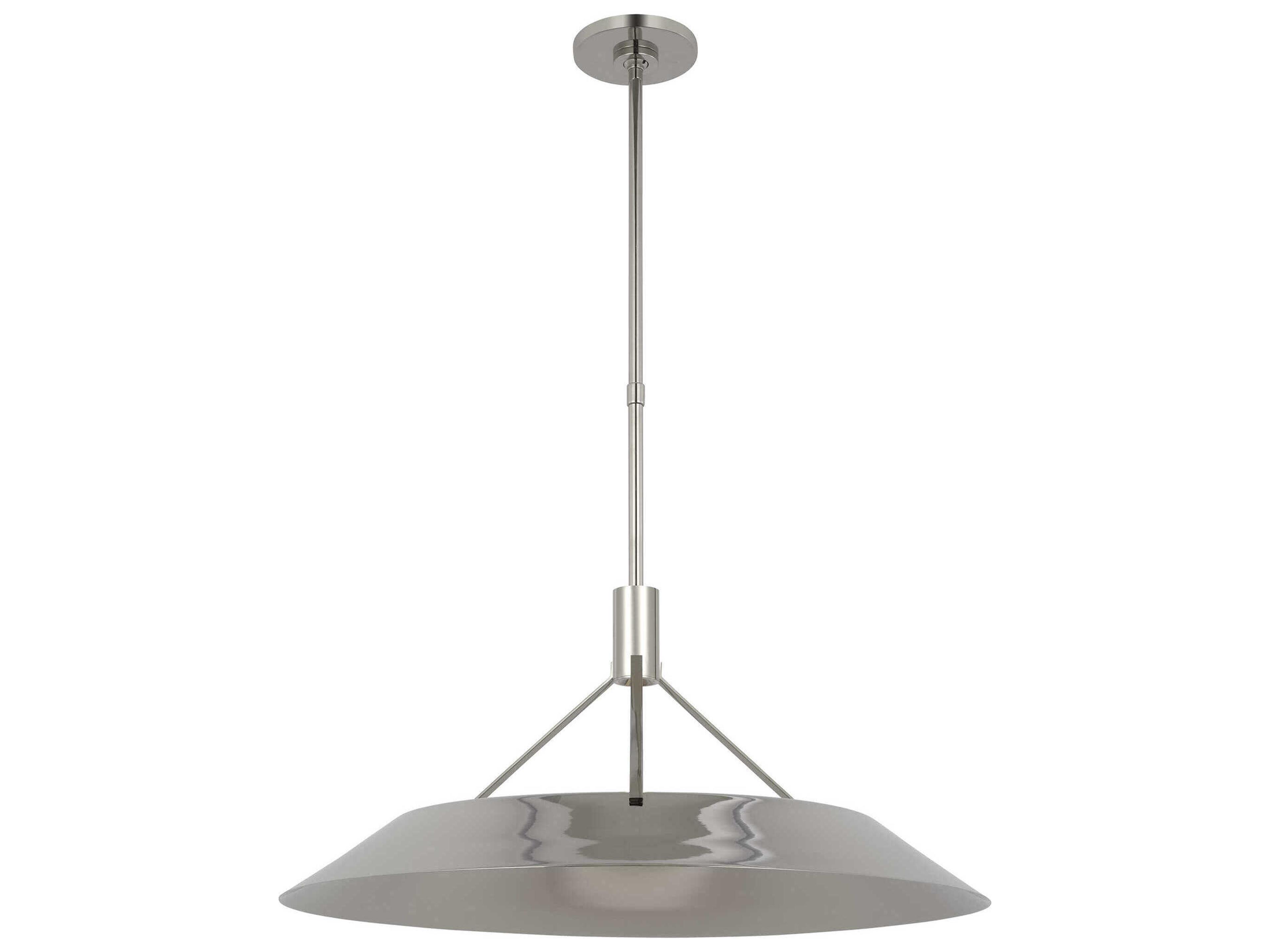 Visual Comfort Modern Sospeso 1-Light Polished Nickel Pendant