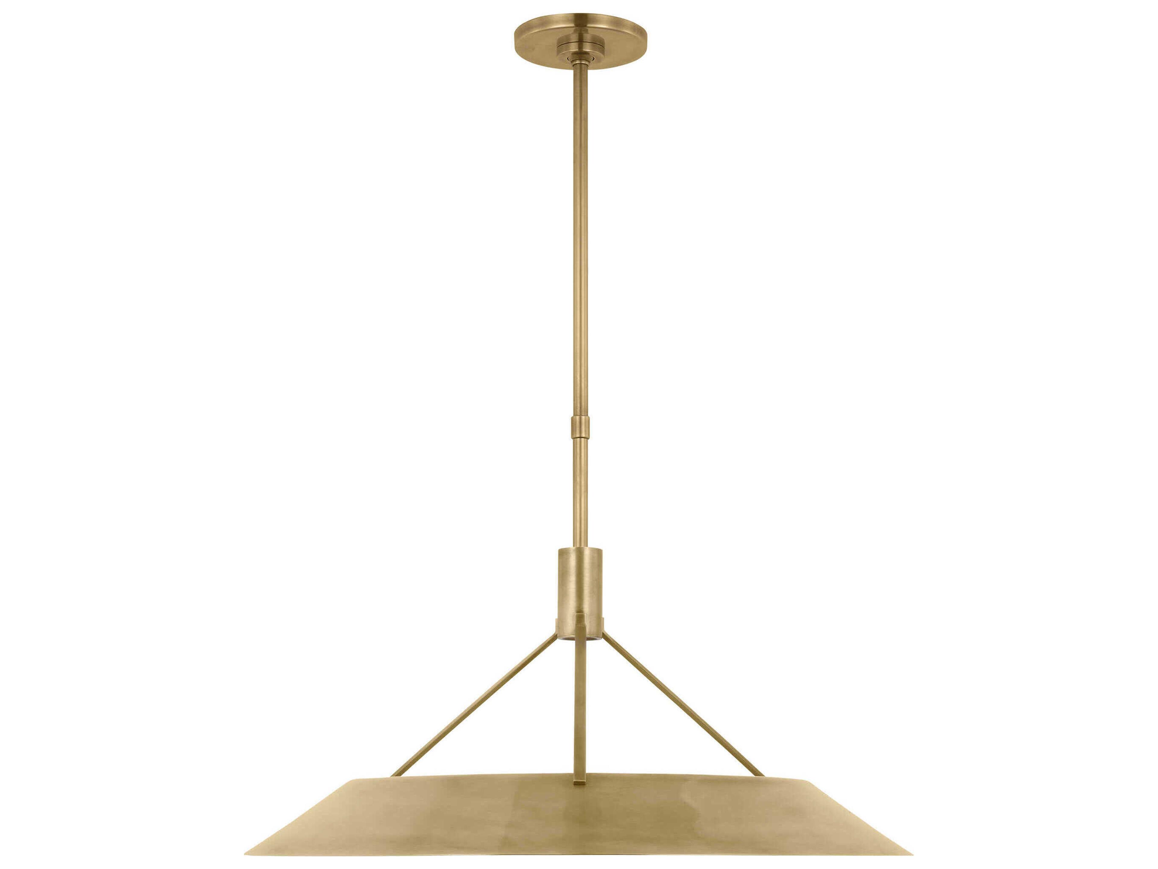 Visual Comfort Modern Sospeso 1-Light Natural Brass Pendant