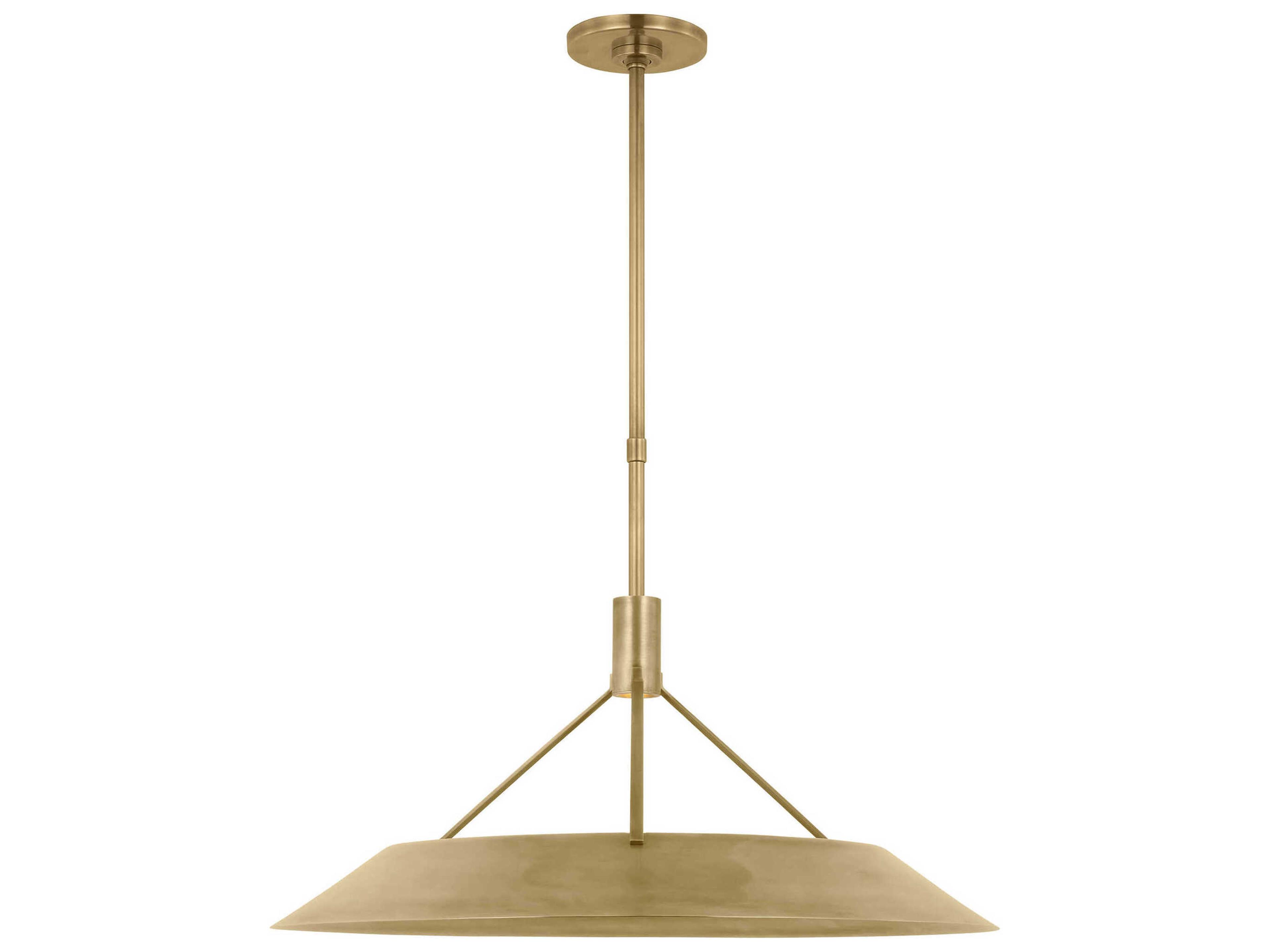 Visual Comfort Modern Sospeso 1-Light Natural Brass Pendant