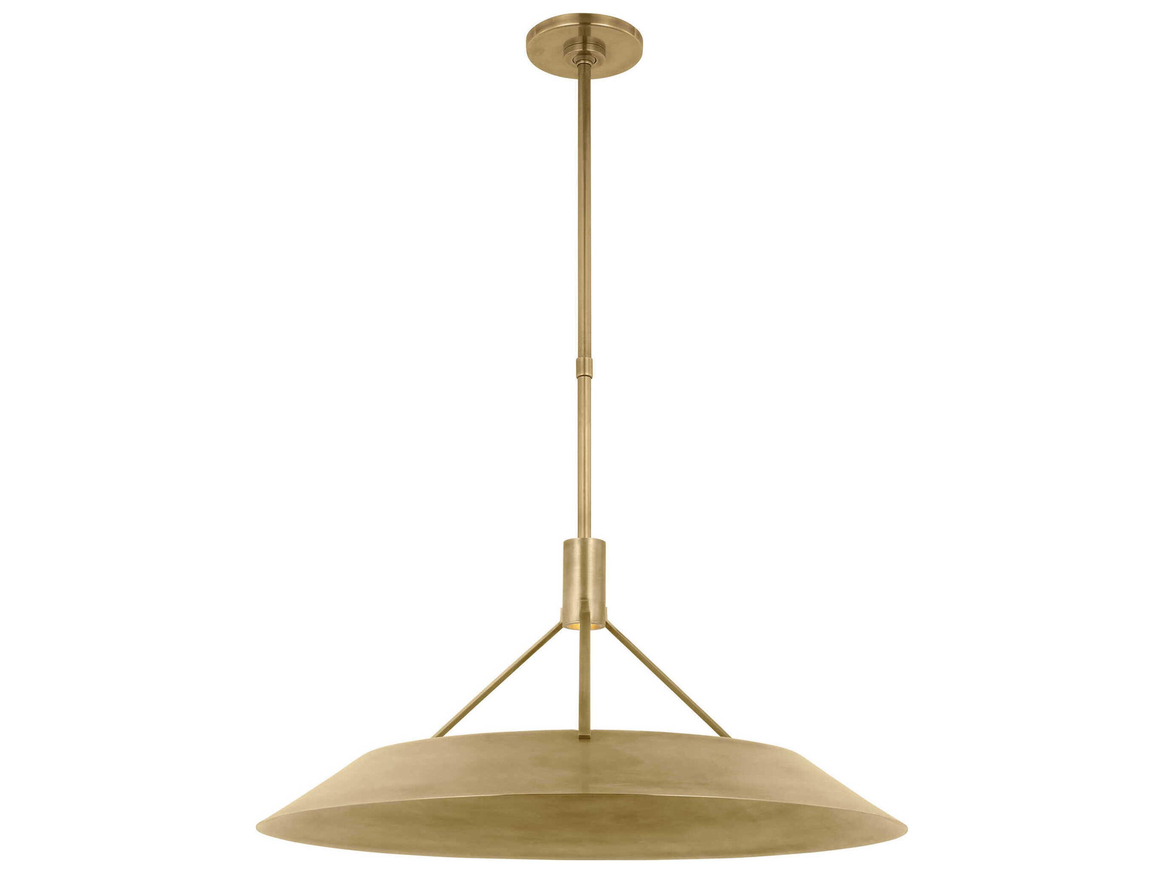 Visual Comfort Modern Sospeso 1-Light Natural Brass Pendant