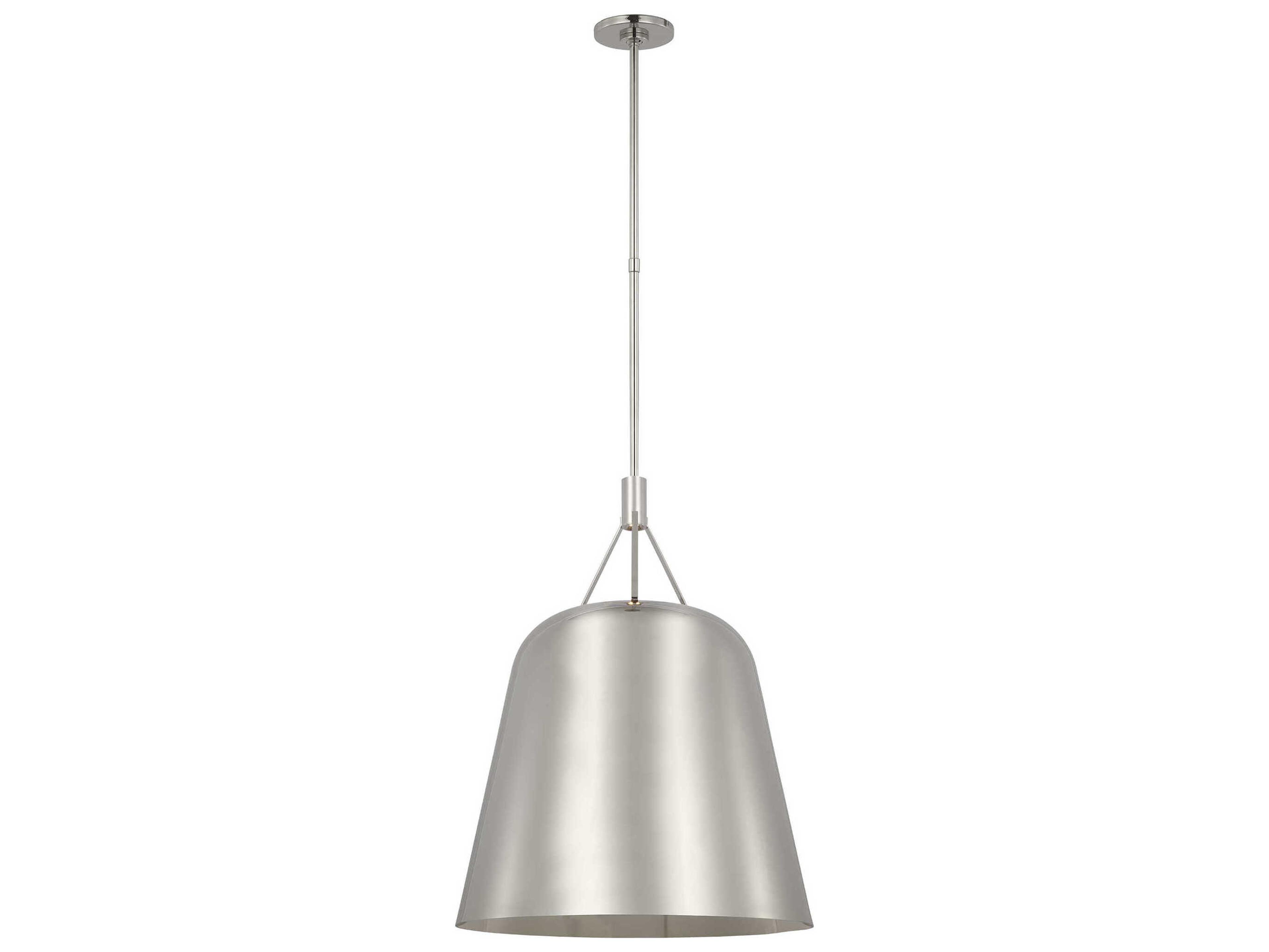 Visual Comfort Modern Sospeso 1-Light Polished Nickel Pendant