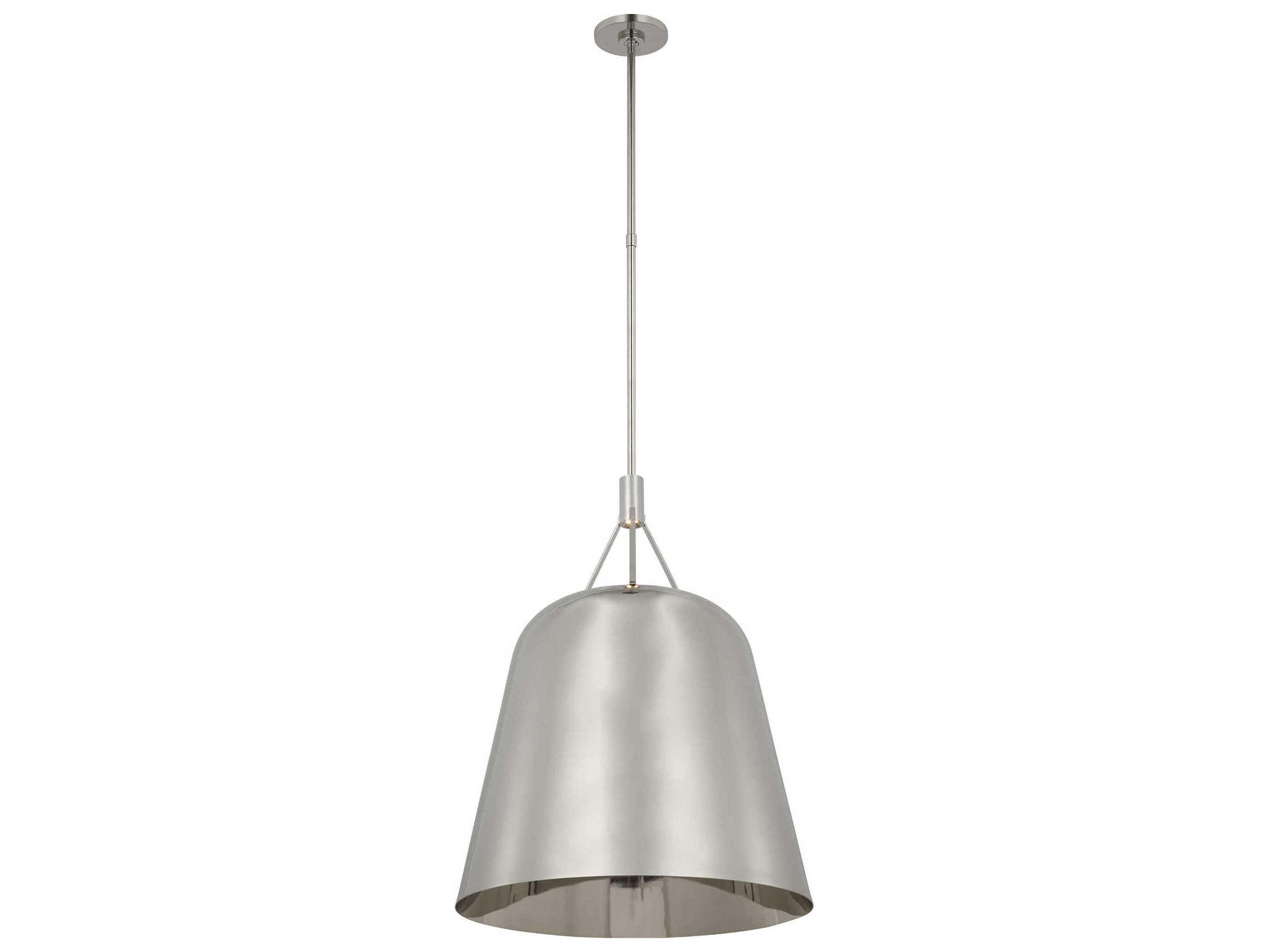 Visual Comfort Modern Sospeso 1-Light Polished Nickel Pendant
