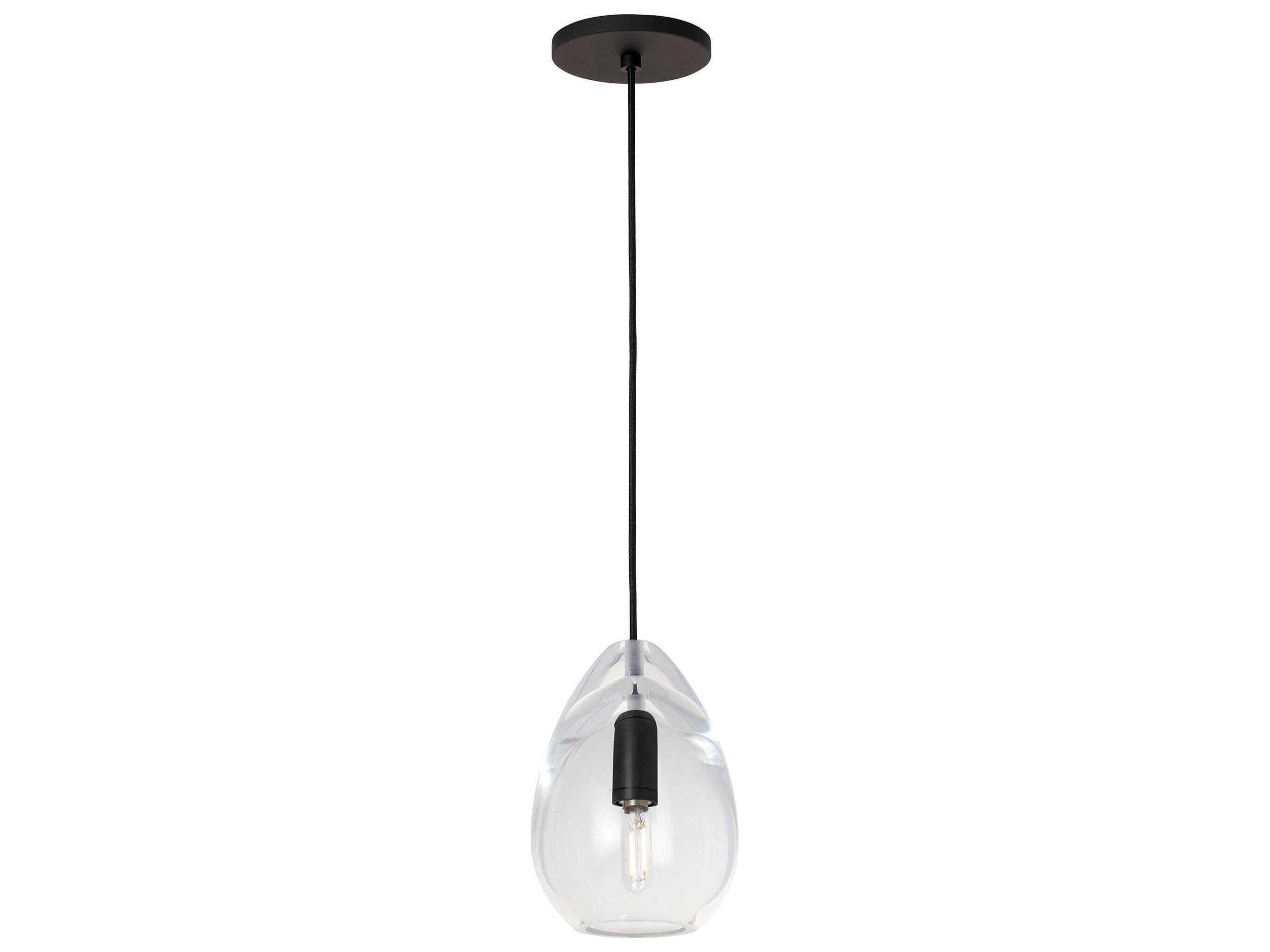 Visual Comfort Modern Alina Nightshade Black Mini Pendant