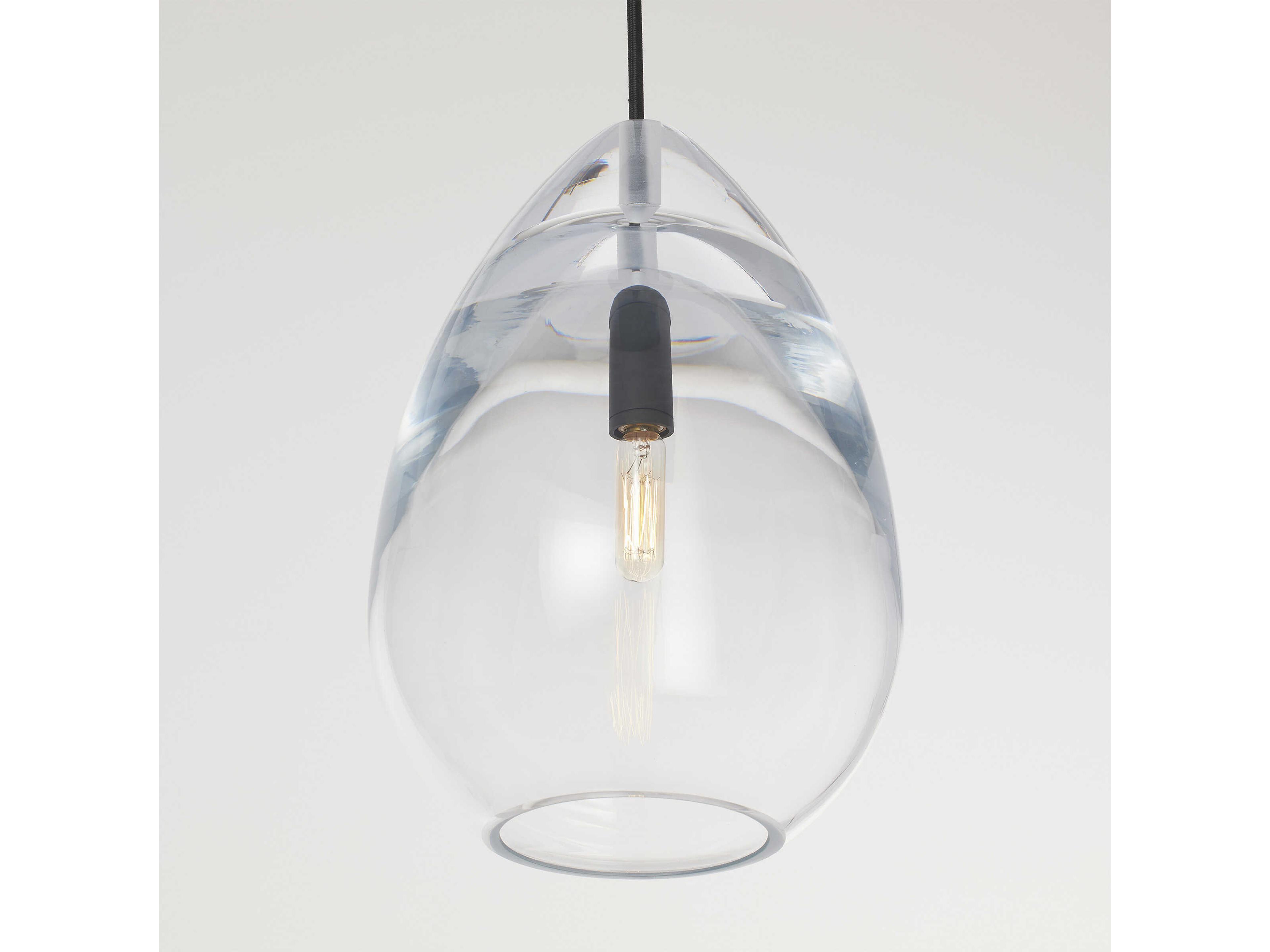 Visual Comfort Modern Alina 1-Light Nightshade Black Mini Pendant