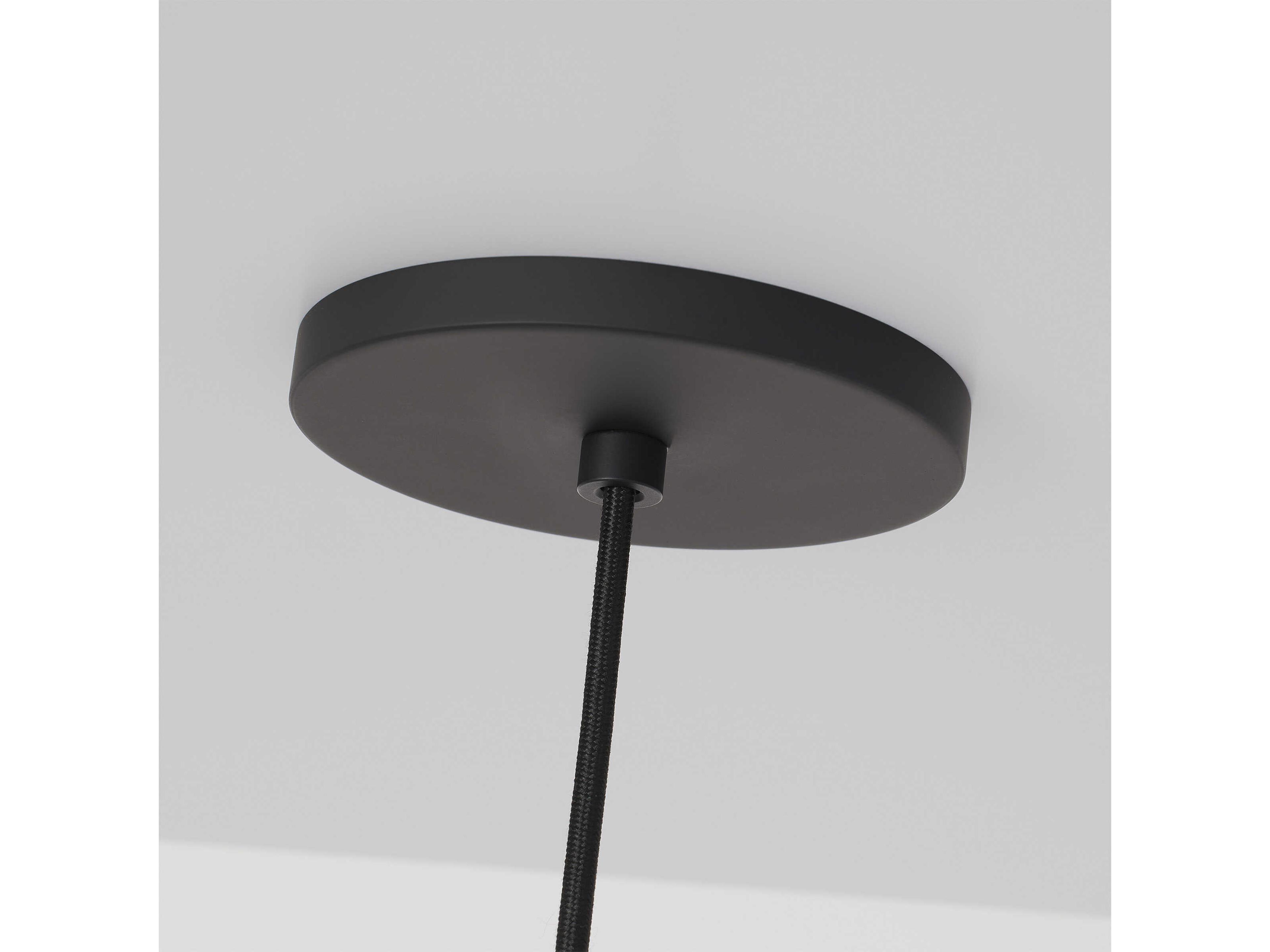 Visual Comfort Modern Alina 1-Light Nightshade Black Mini Pendant