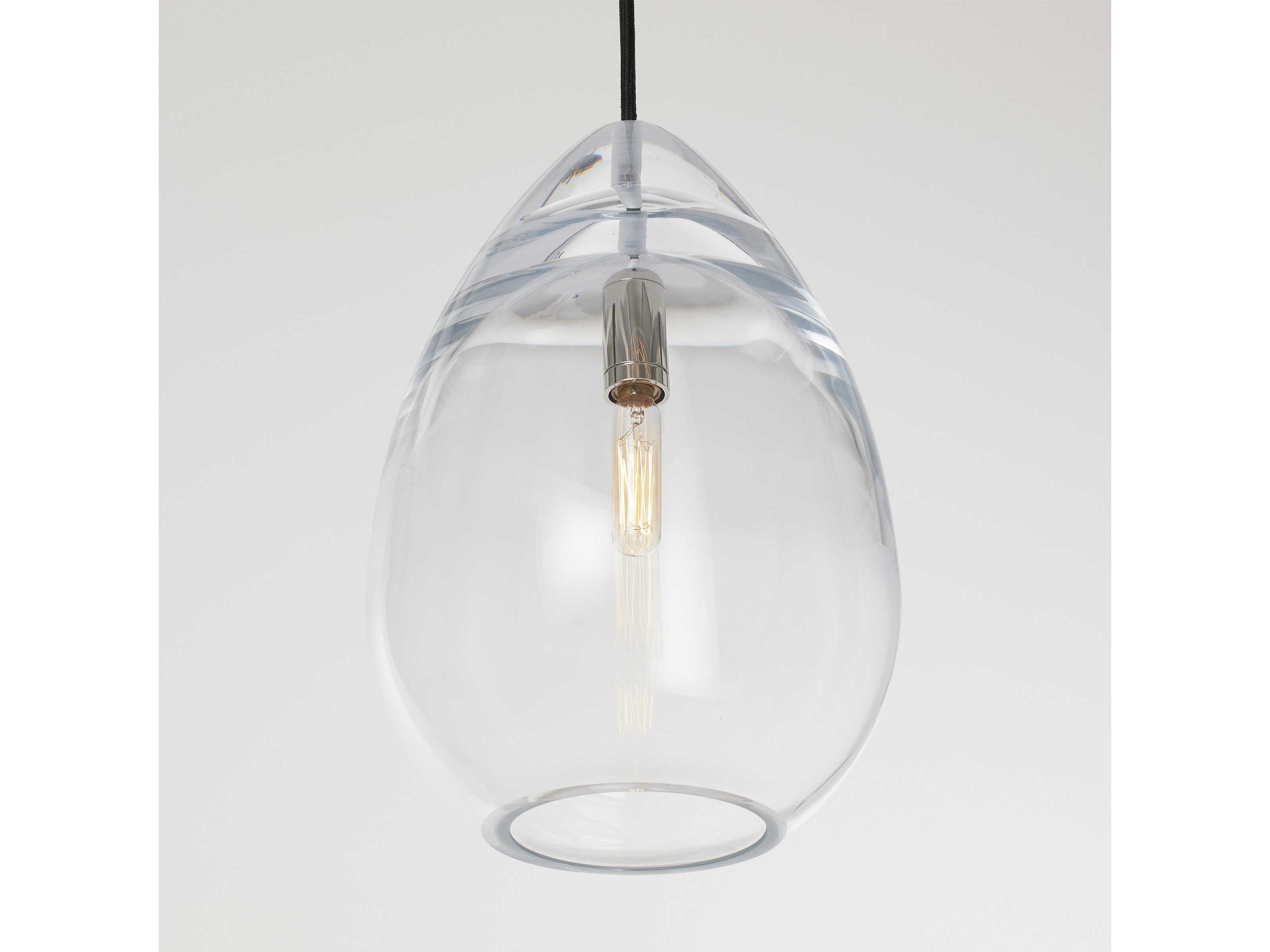 Visual Comfort Modern Alina 1-Light Polished Nickel Mini Pendant