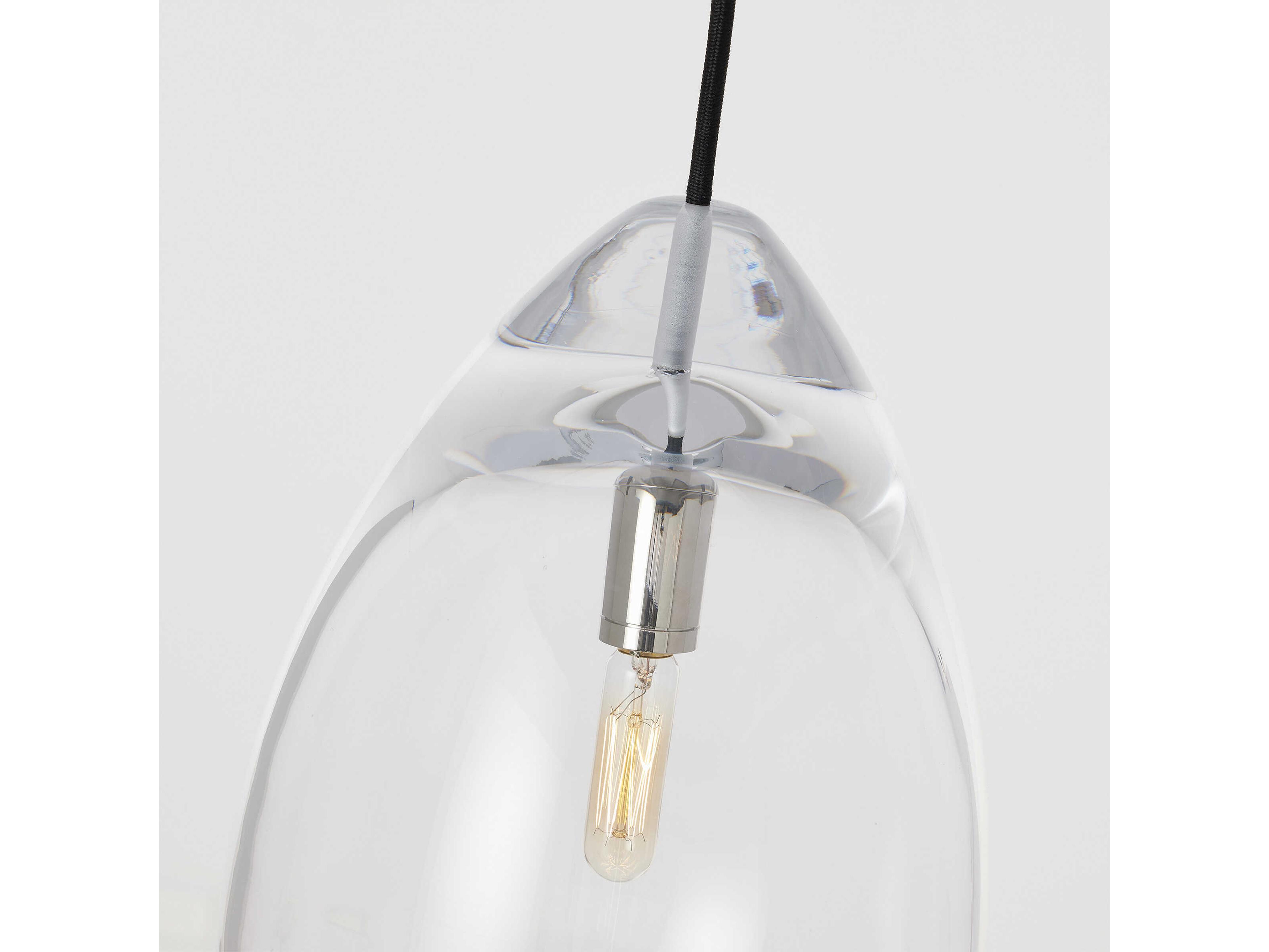 Visual Comfort Modern Alina 1-Light Polished Nickel Mini Pendant