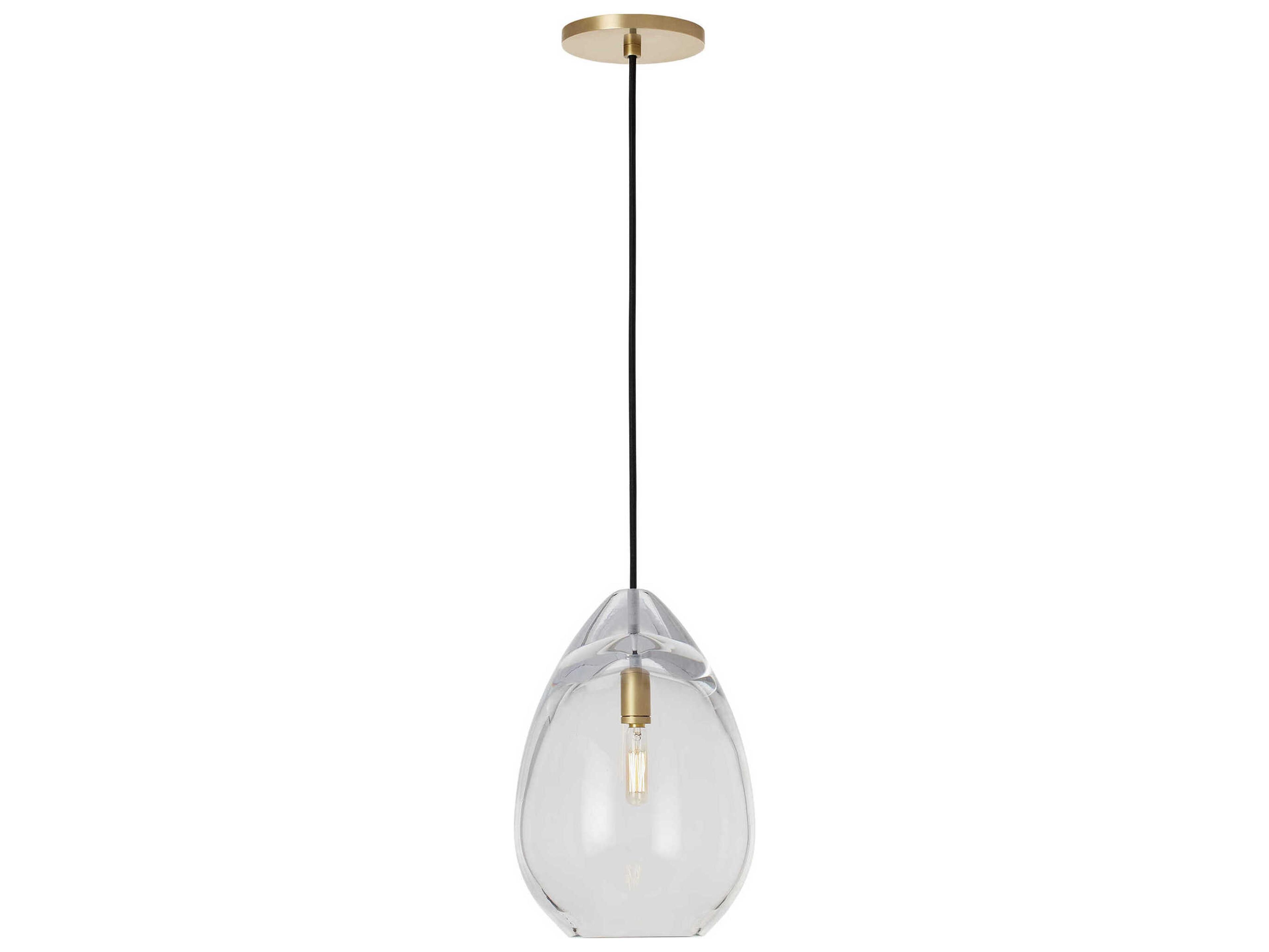 Alina LED Mini Pendant in Natural Brass