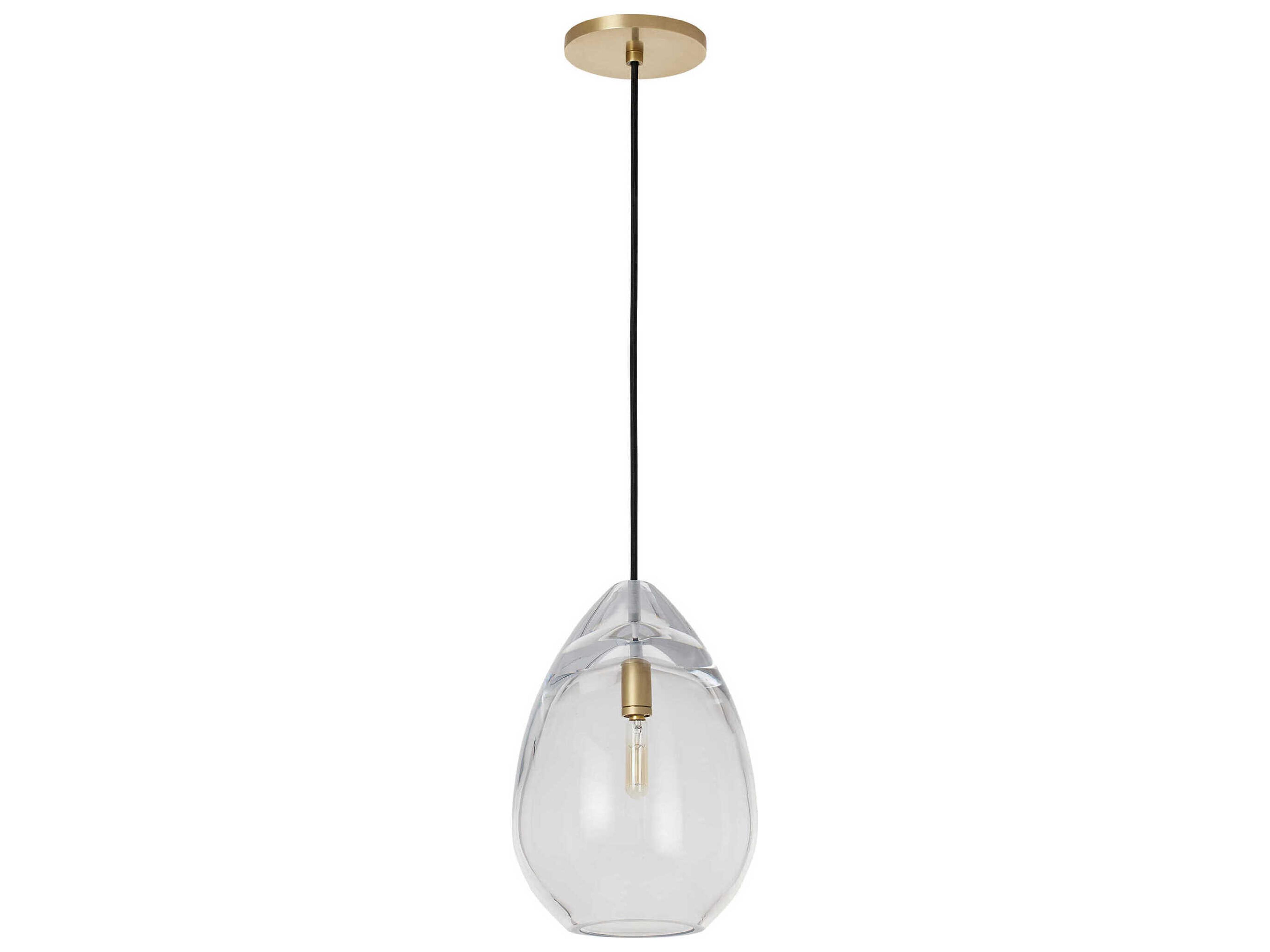 Visual Comfort Modern Alina 1-Light Natural Brass Mini Pendant