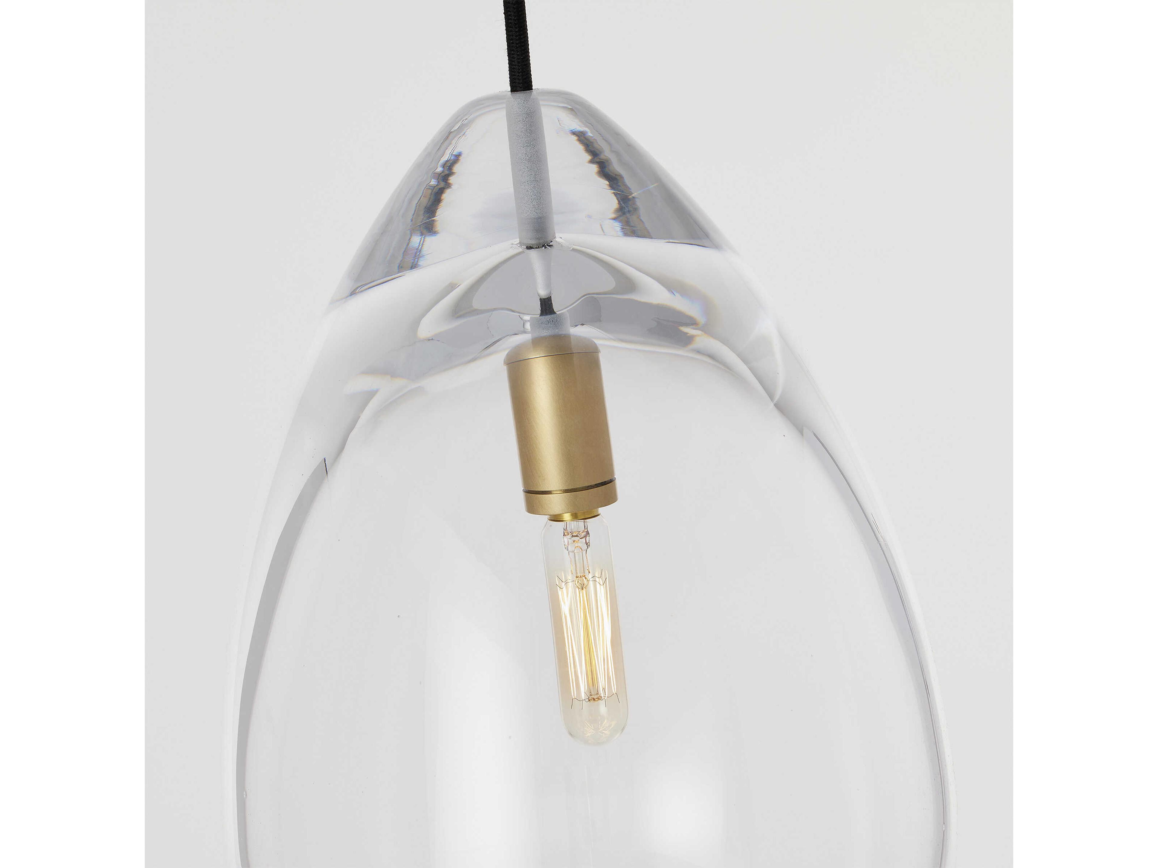 Visual Comfort Modern Alina 1-Light Natural Brass Mini Pendant