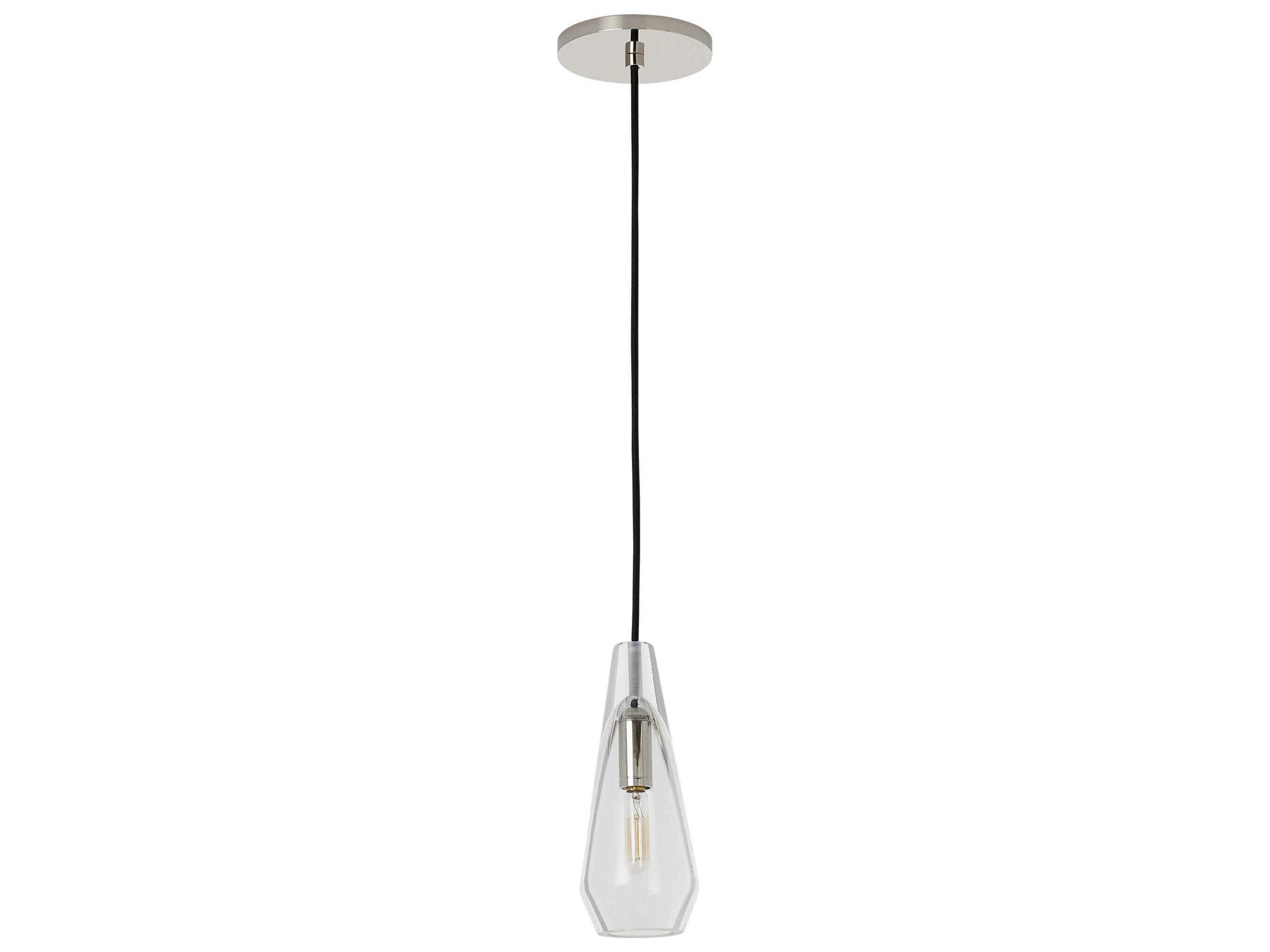 Visual Comfort Modern Lustra 1-Light Polished Nickel Mini Pendant
