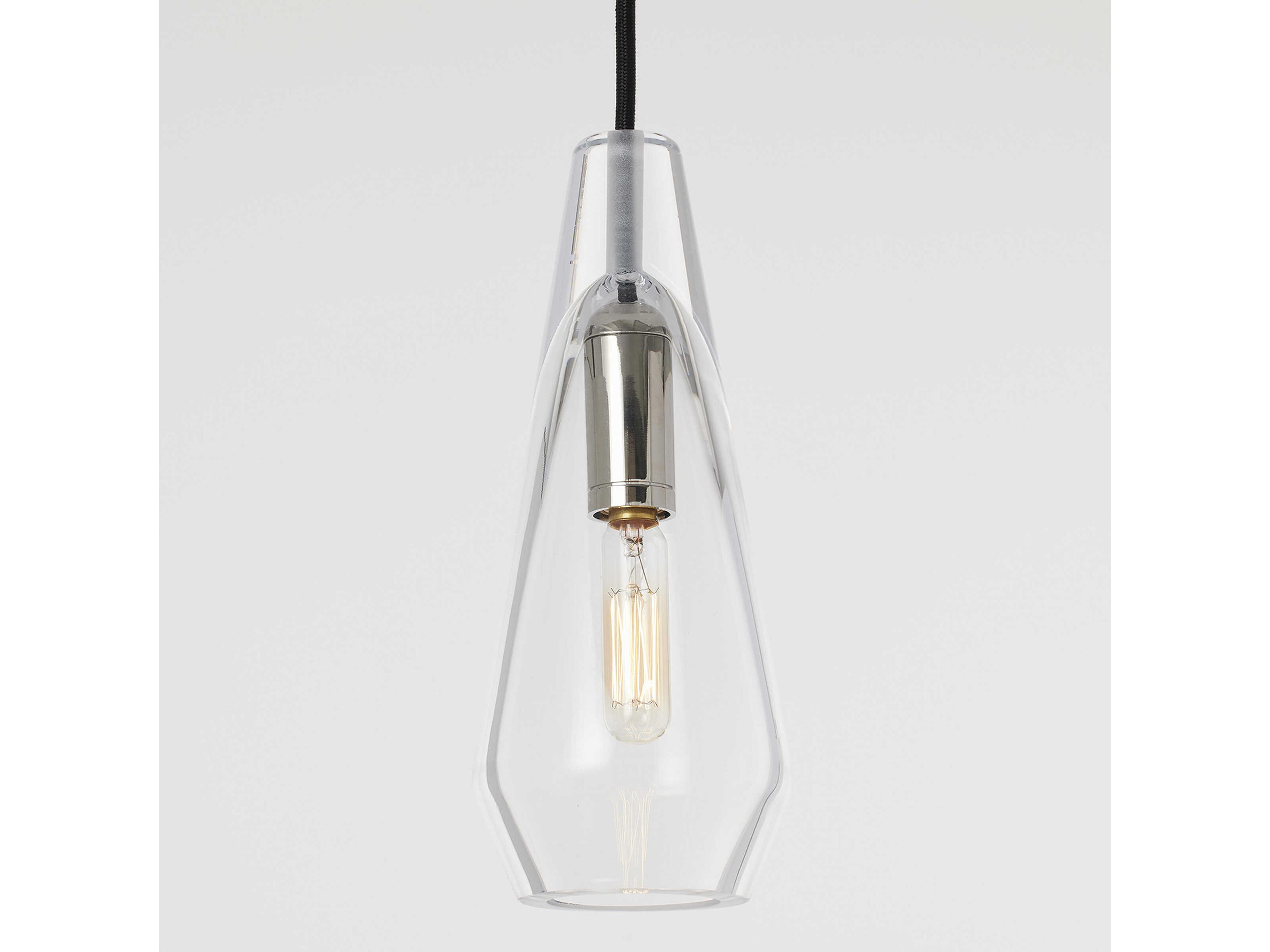 Visual Comfort Modern Lustra 1-Light Polished Nickel Mini Pendant