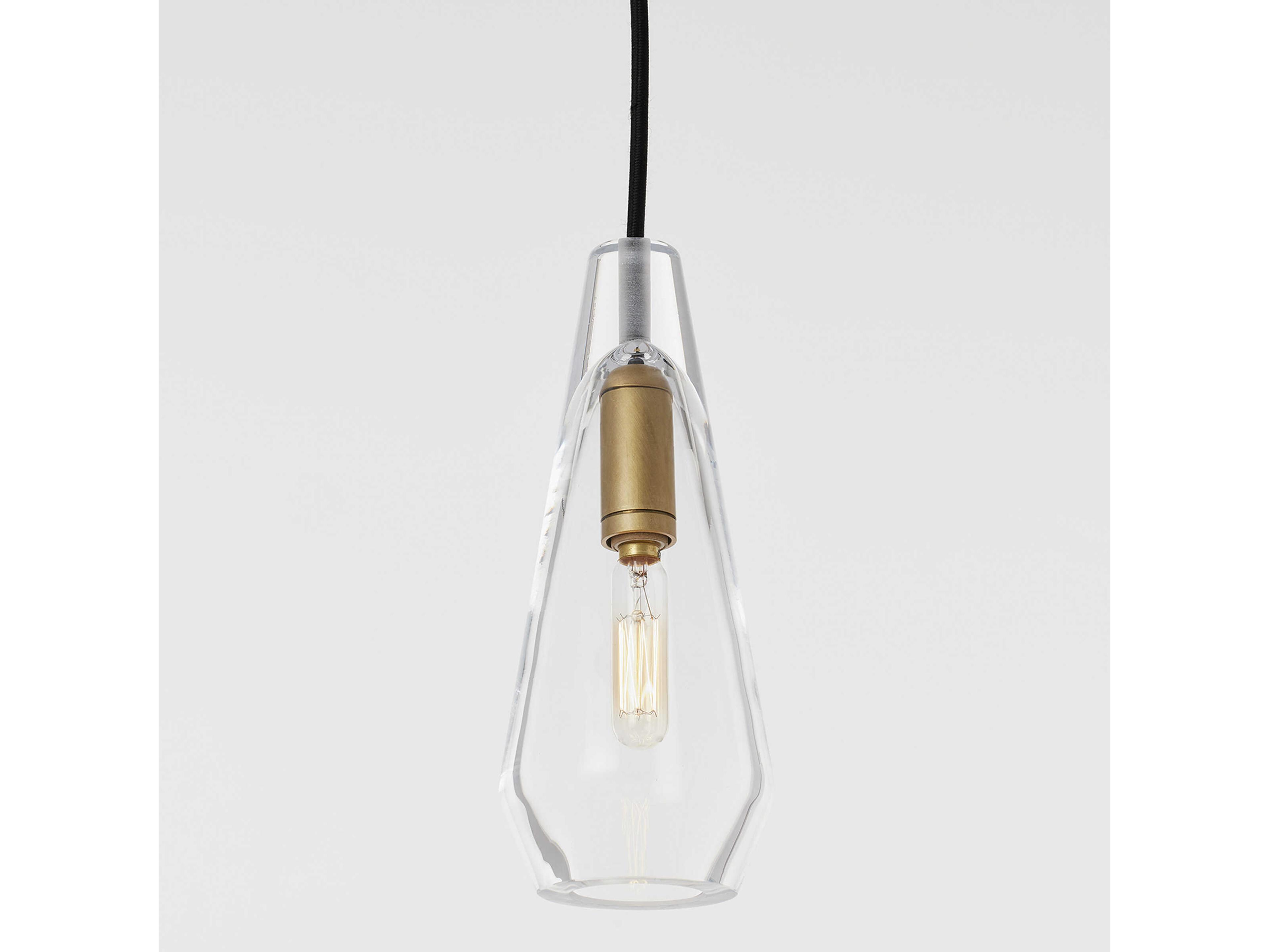 Visual Comfort Modern Lustra 1-Light Natural Brass Mini Pendant