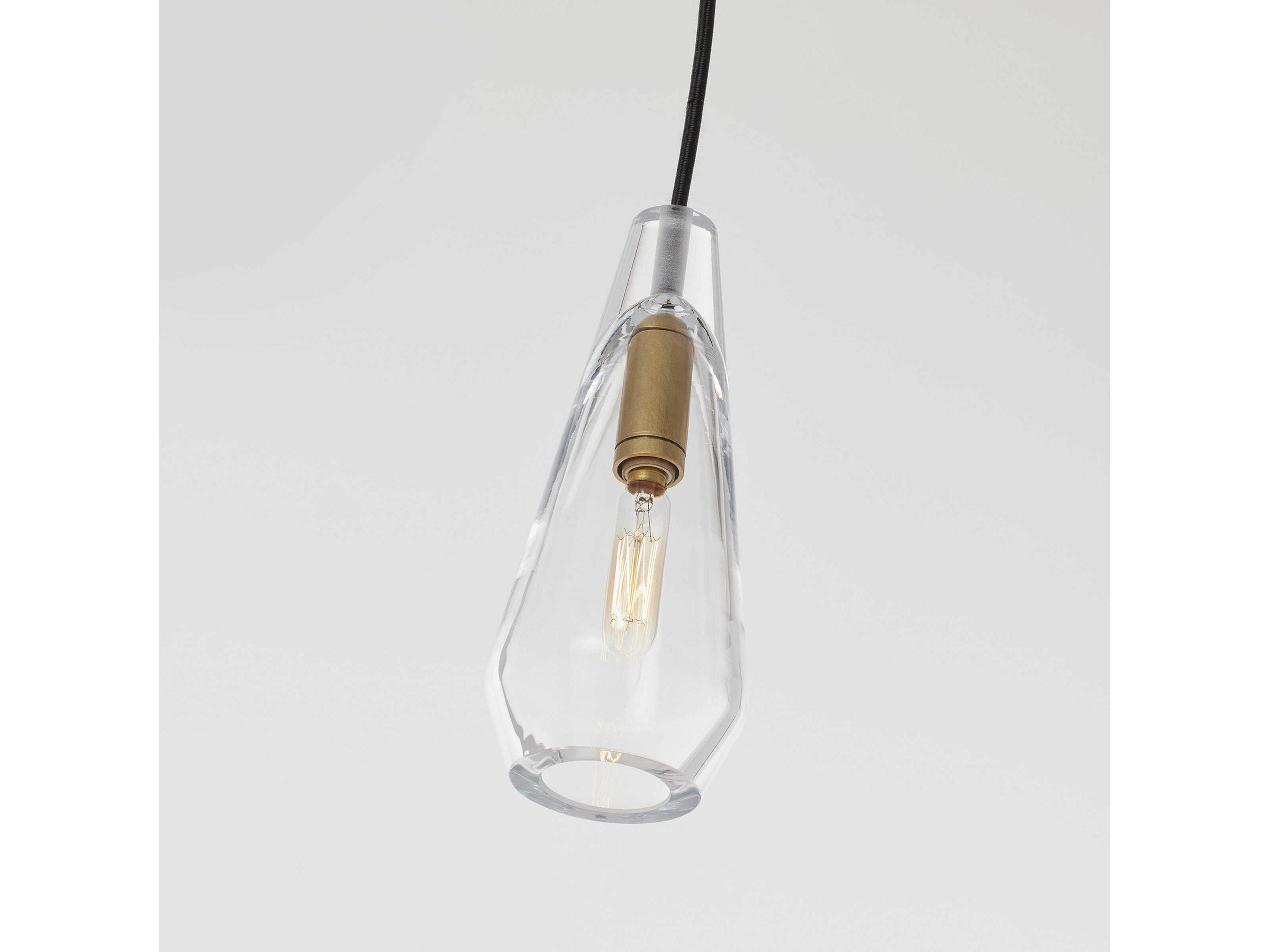 Visual Comfort Modern Lustra 1-Light Natural Brass Mini Pendant