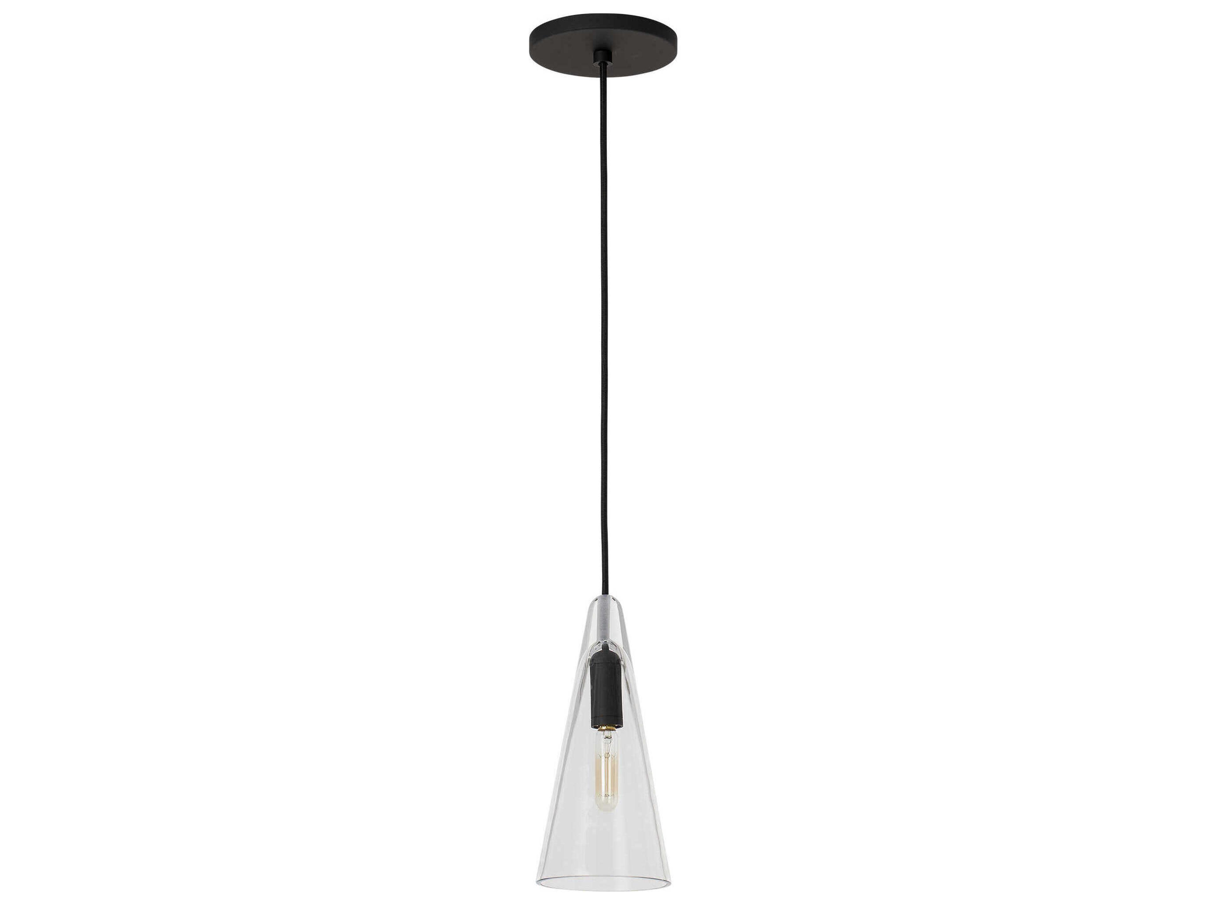 Visual Comfort Modern Selina 1-Light Nightshade Black Mini Pendant