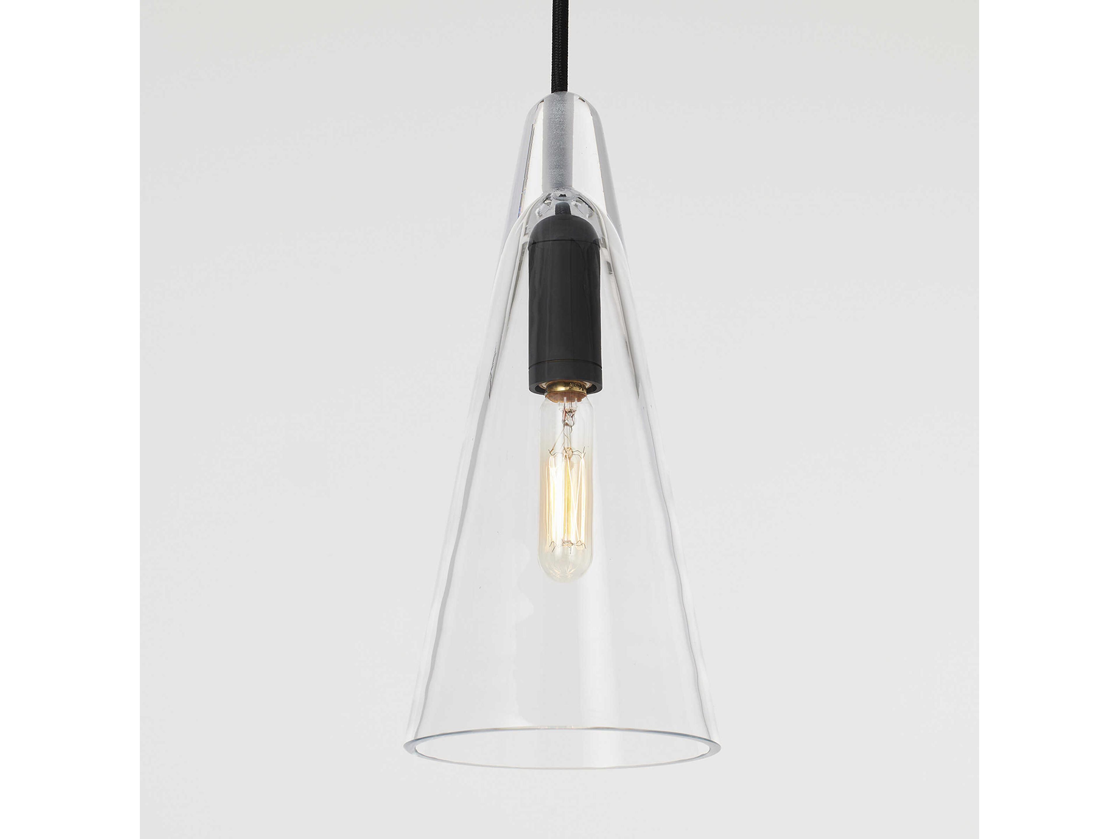 Visual Comfort Modern Selina 1-Light Nightshade Black Mini Pendant