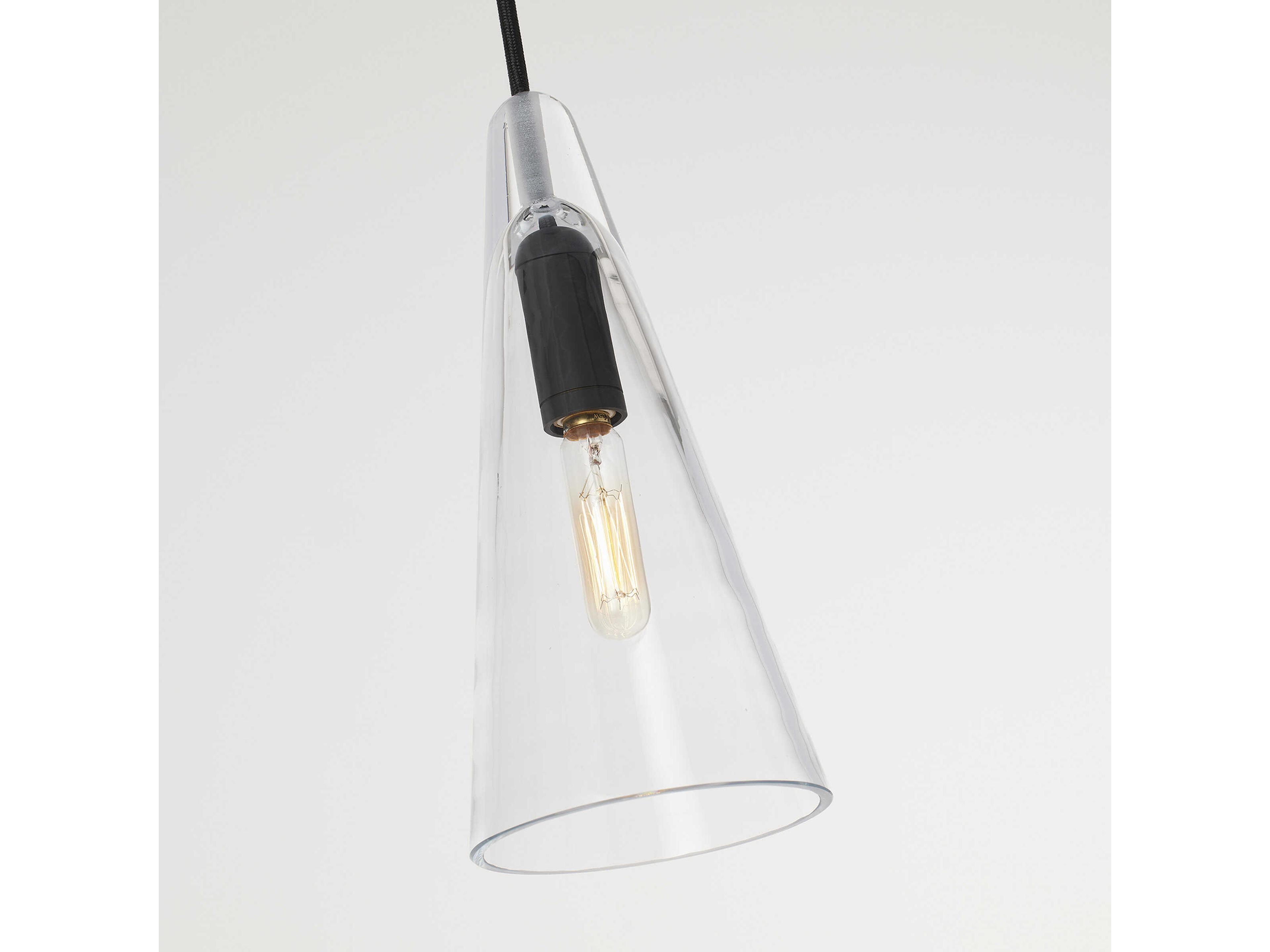 Visual Comfort Modern Selina 1-Light Nightshade Black Mini Pendant