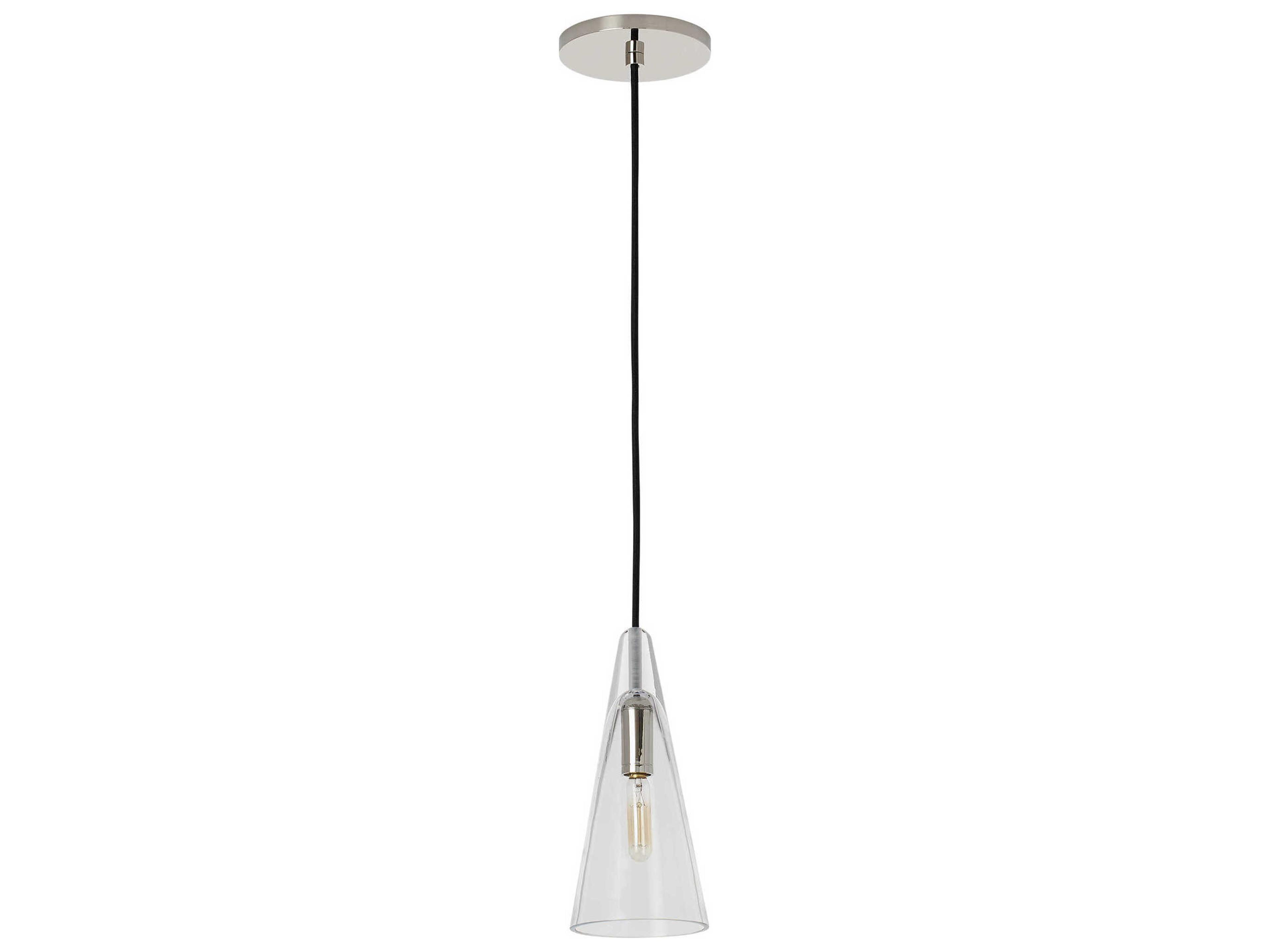 Visual Comfort Modern Selina 1-Light Polished Nickel Mini Pendant