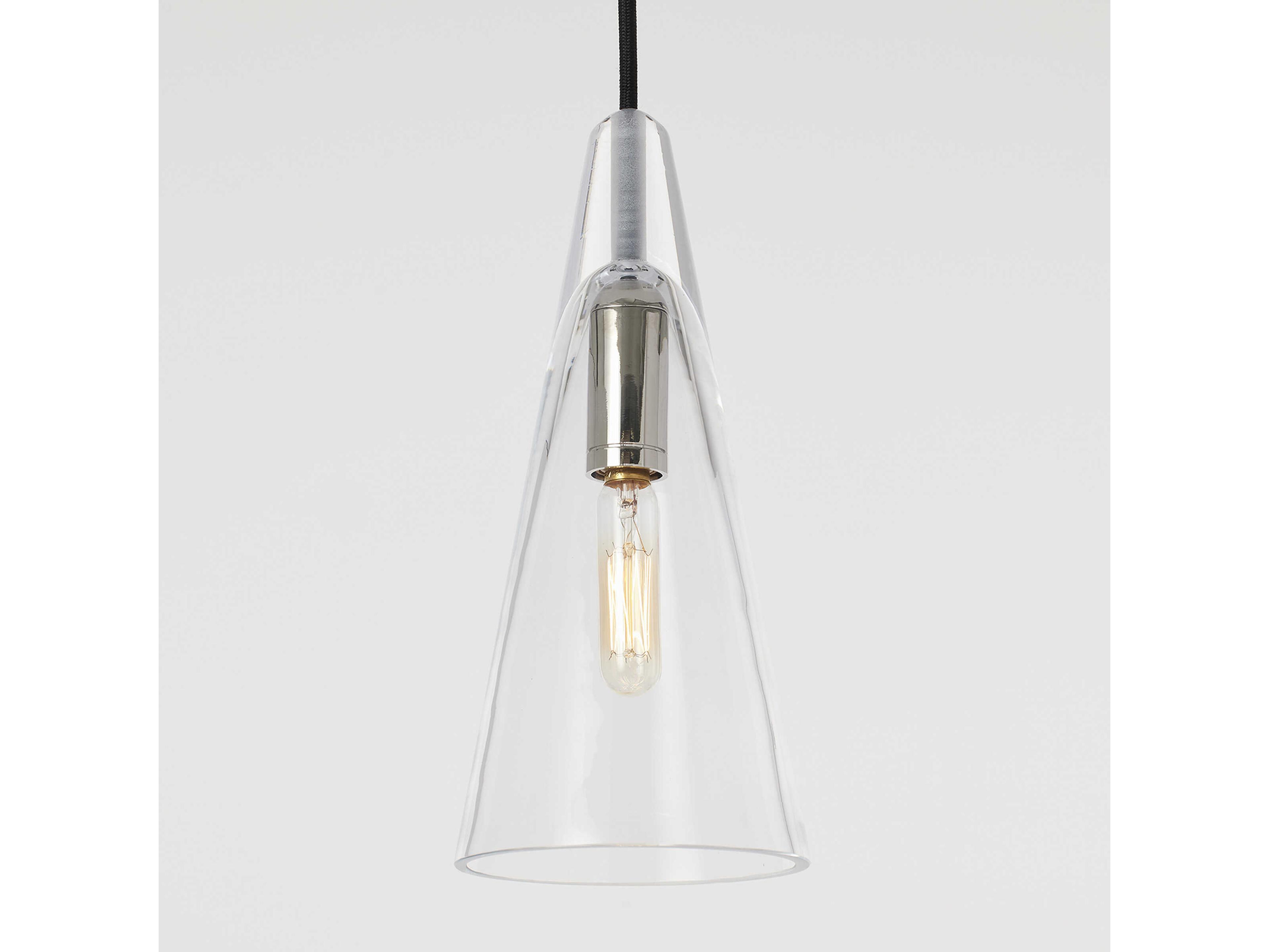 Visual Comfort Modern Selina 1-Light Polished Nickel Mini Pendant