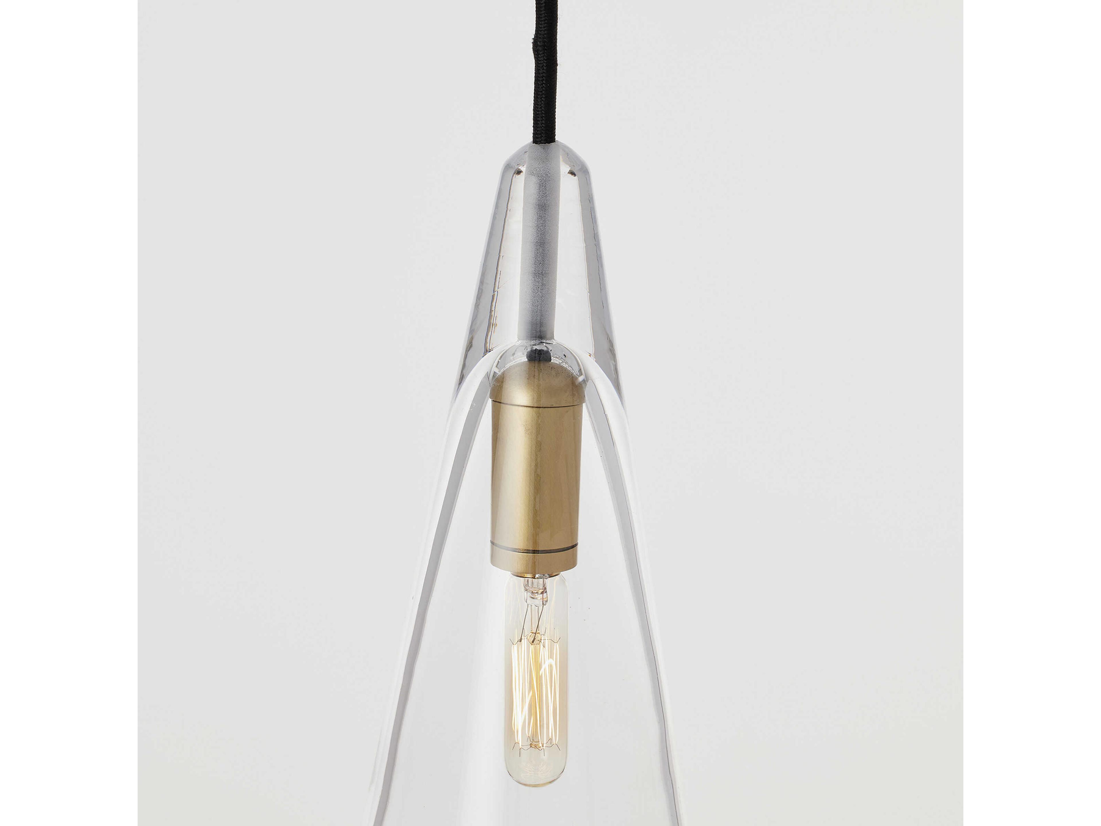 Visual Comfort Modern Selina 1-Light Natural Brass Mini Pendant