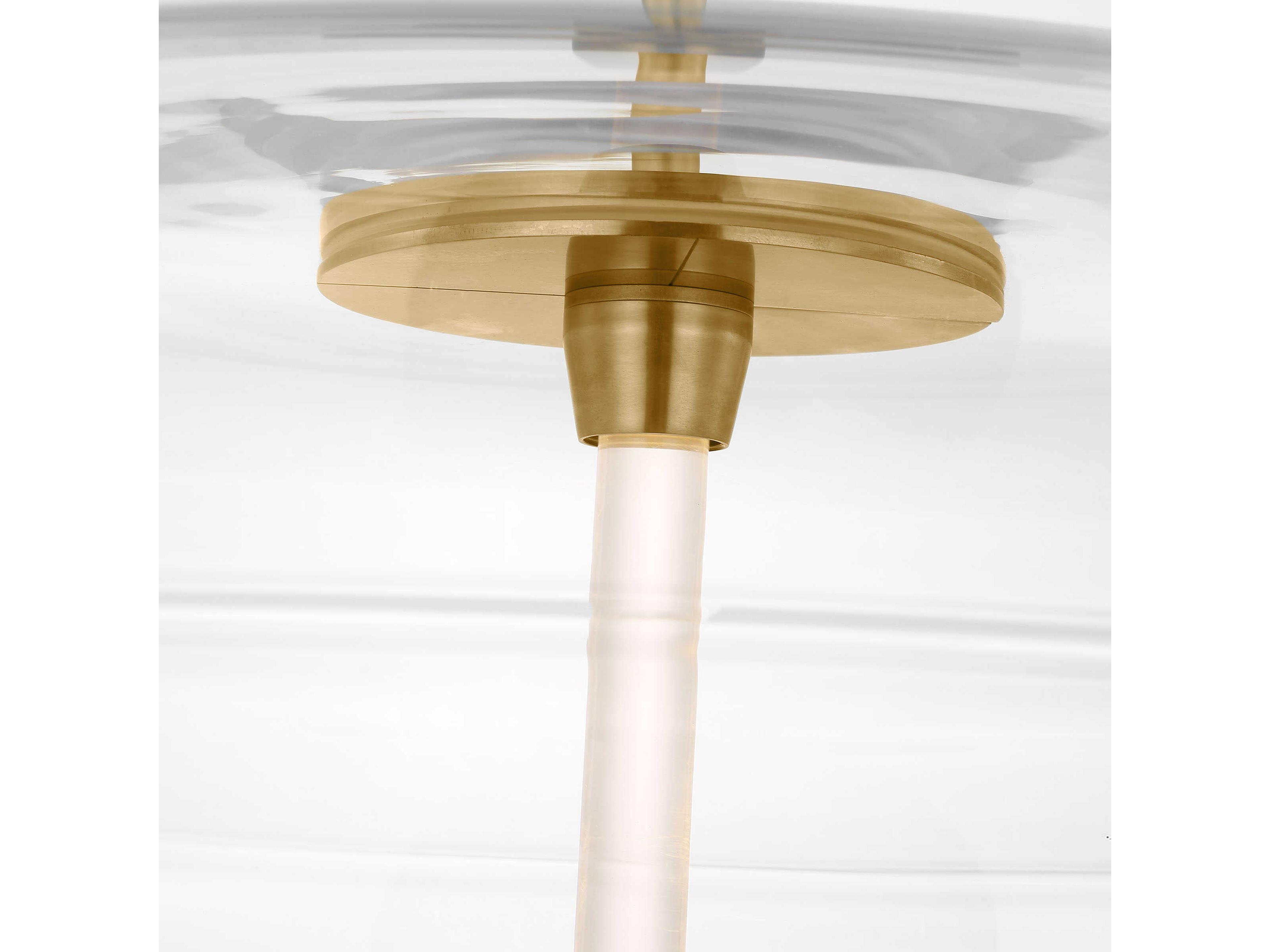 Visual Comfort Modern Shakkei 1-Light Natural Brass Pendant