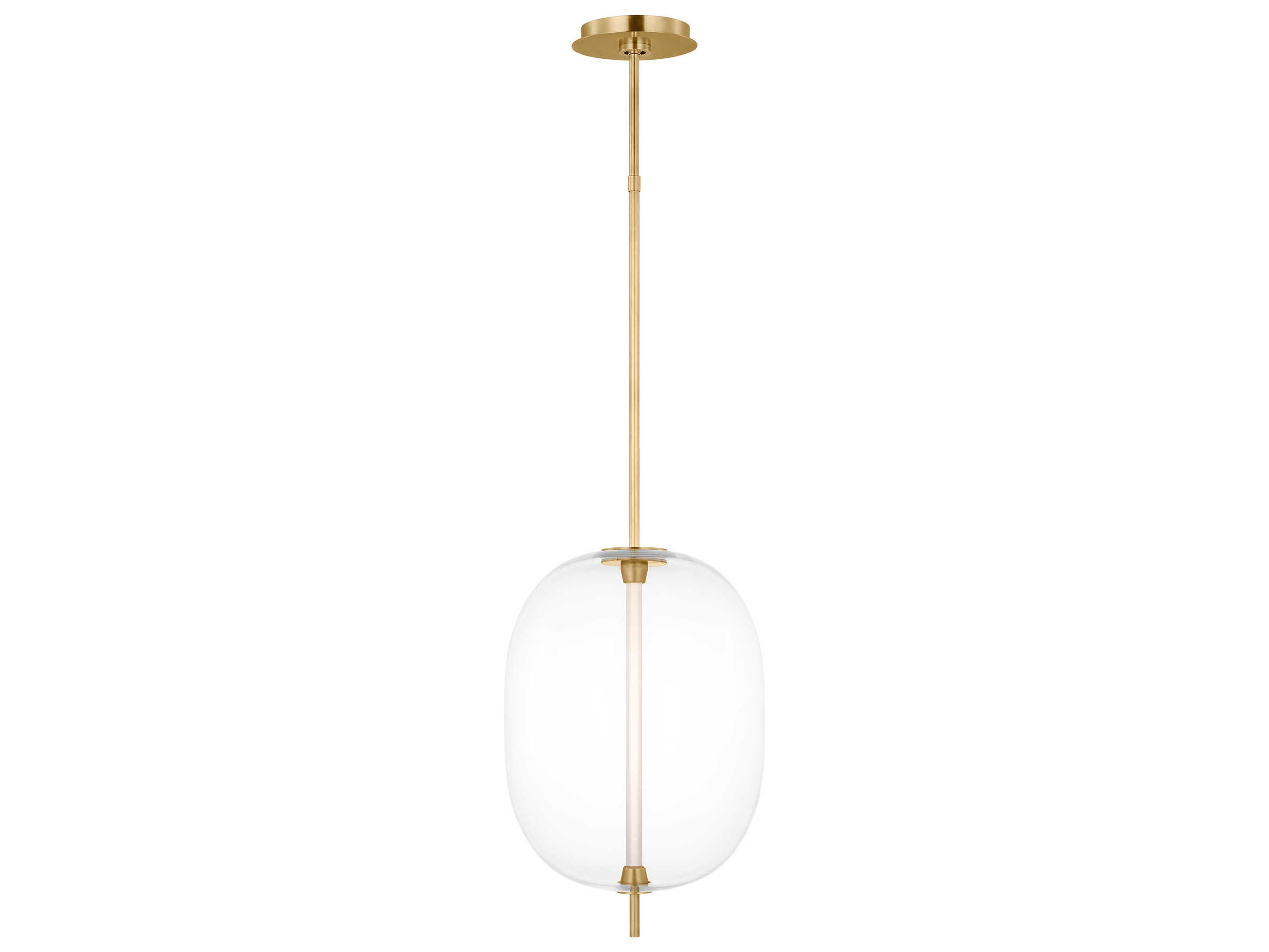 Heian 1-Light Natural Brass Pendant